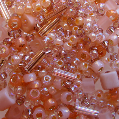 Salmon Color Vibe Bead Mix
