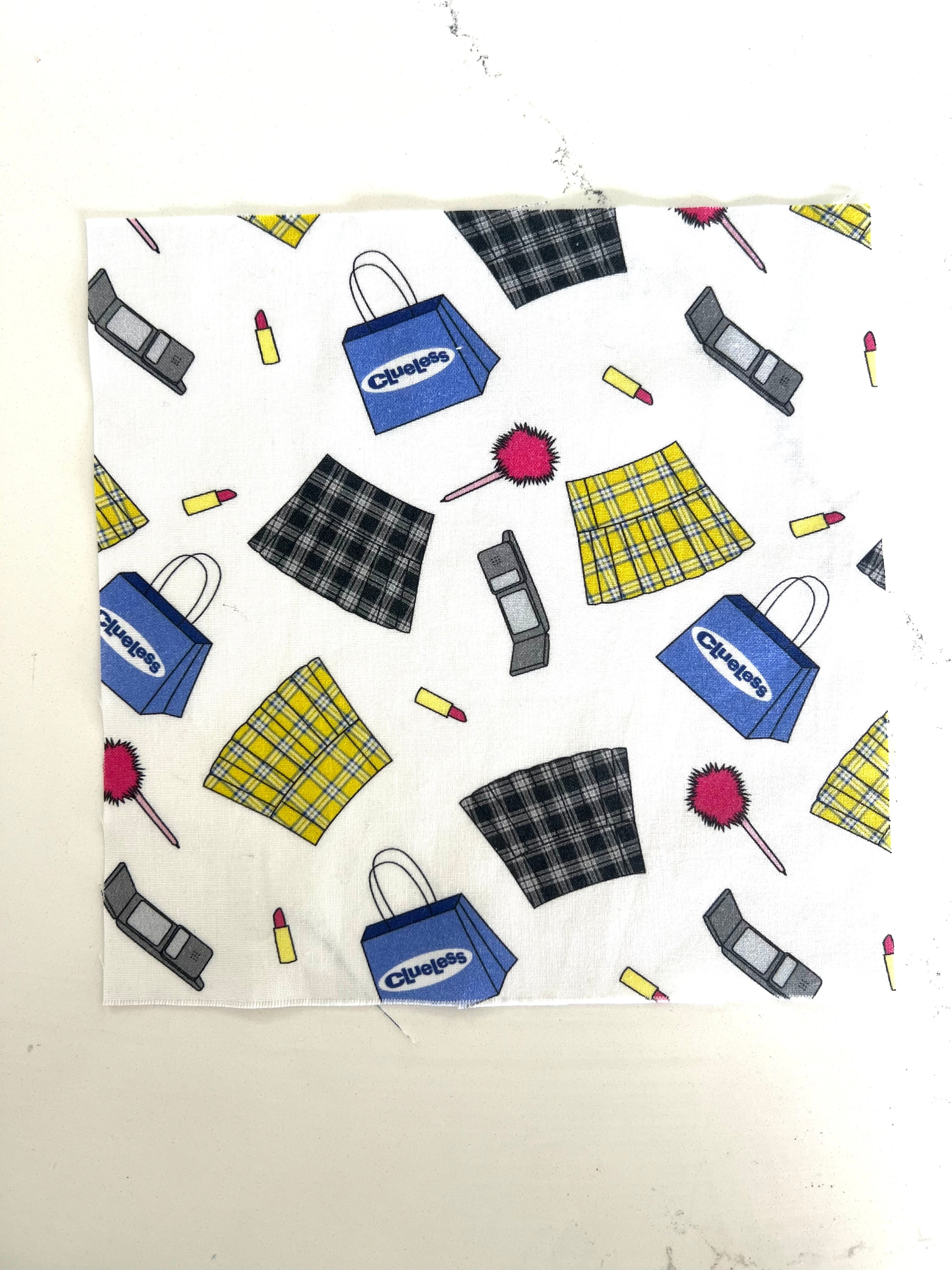 Clueless Print 8x8 Fabric Square