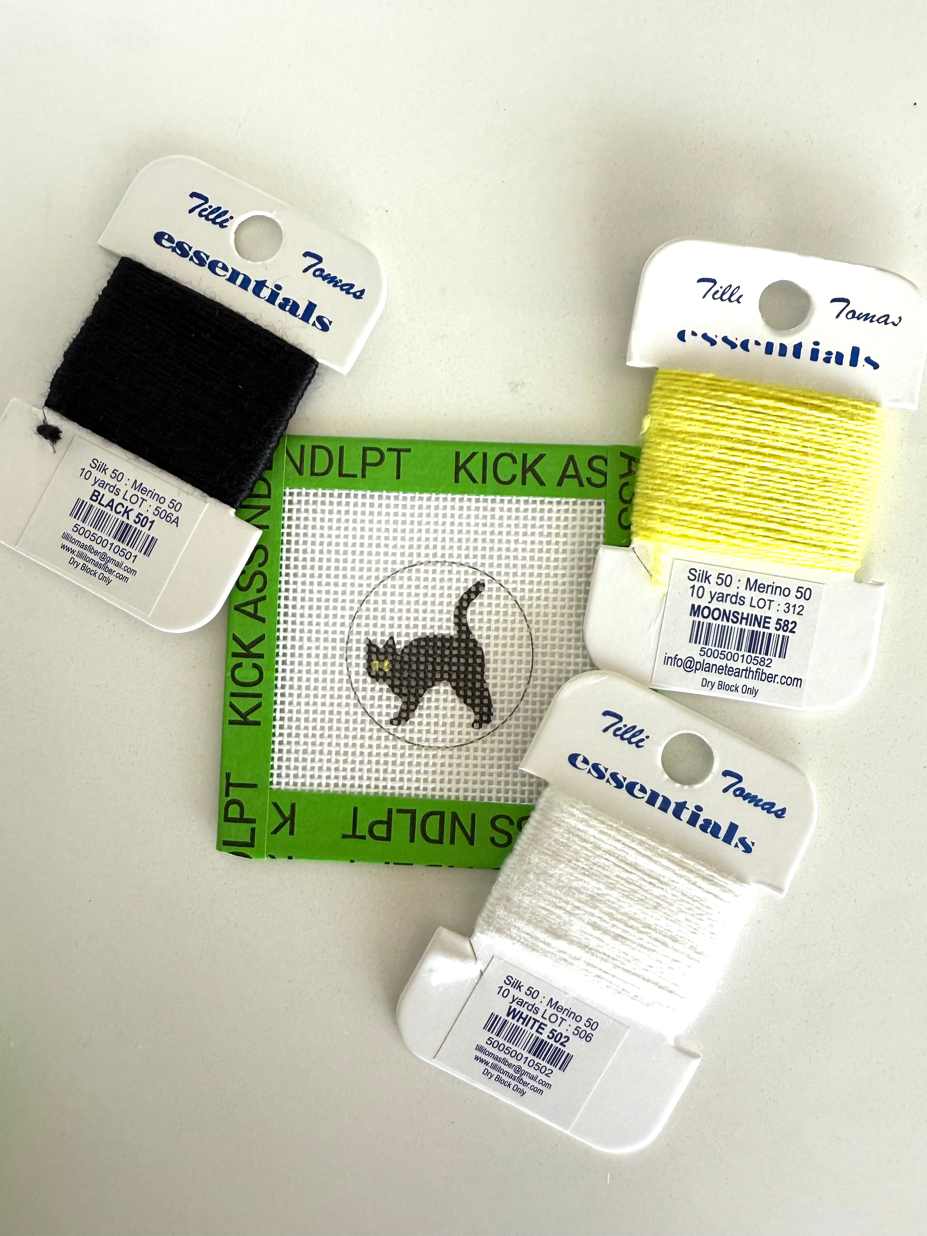 Mini Black Cat Canvas (KITTED)