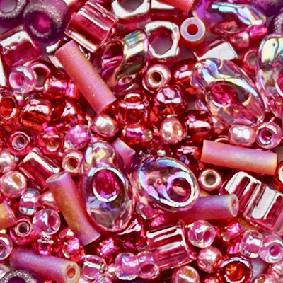 Raspberry Color Vibe Bead Mix