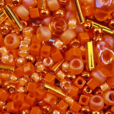 Tangerine Color Vibe Bead Mix