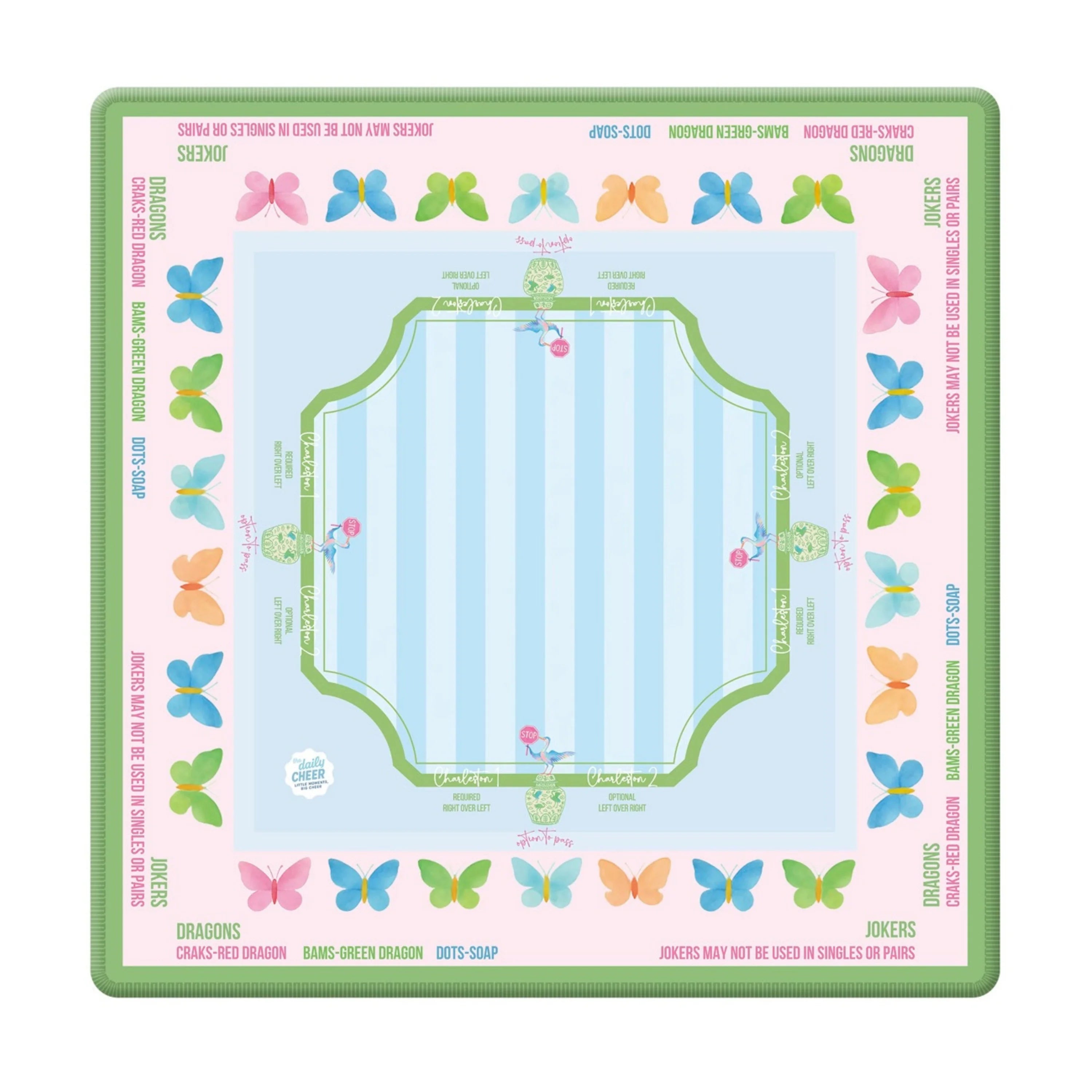 The Everyday Cheer Butterfly Mahjong Mat