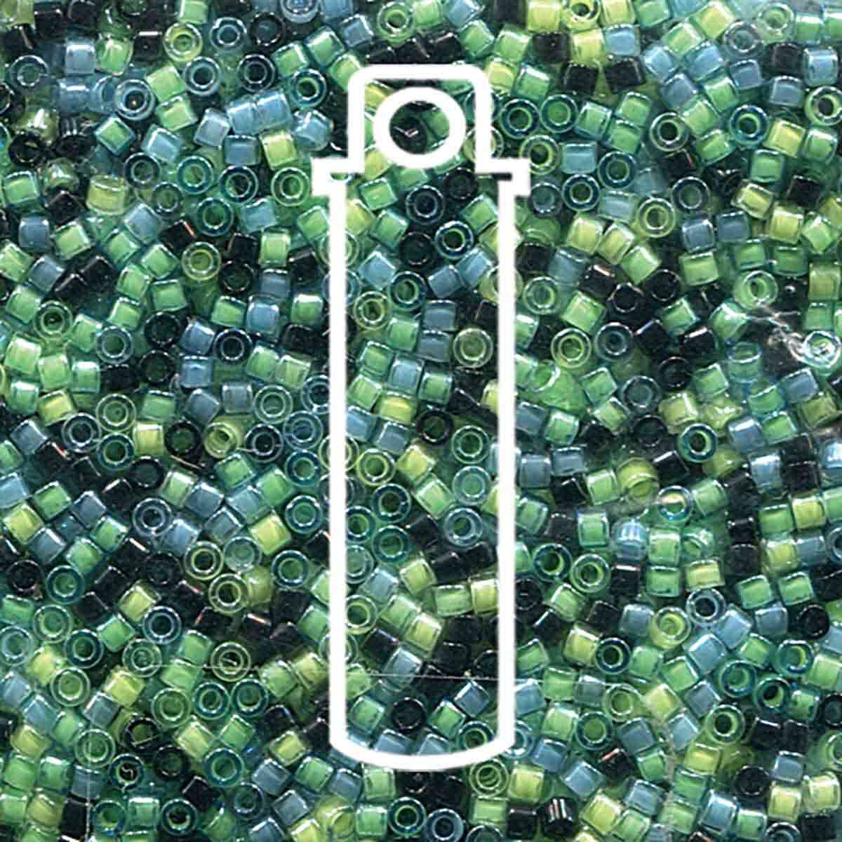 11/0 DELICA MIX MOON GLOW 7.2 GRAM TUBE