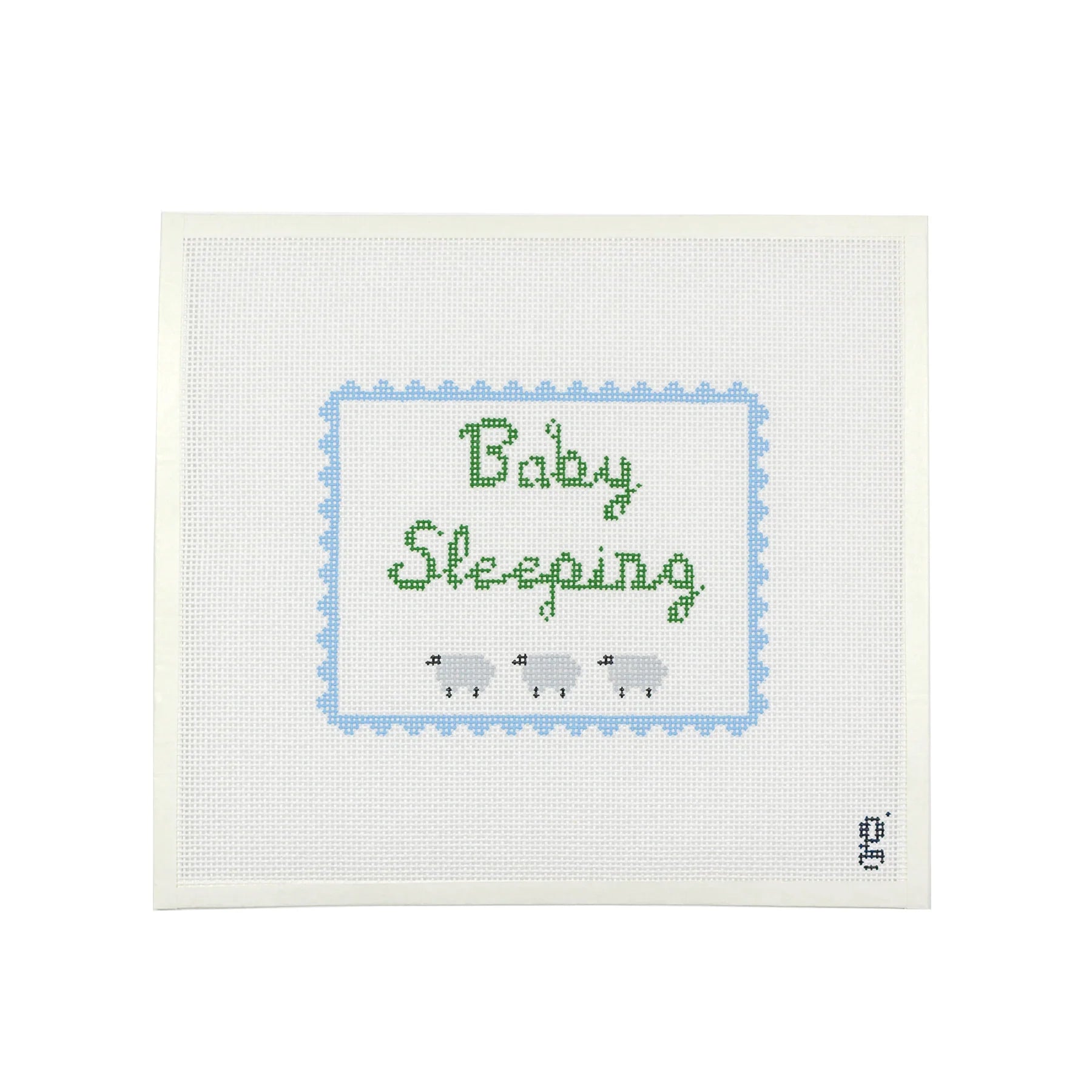 Baby Sleeping Canvas - Blue / Green