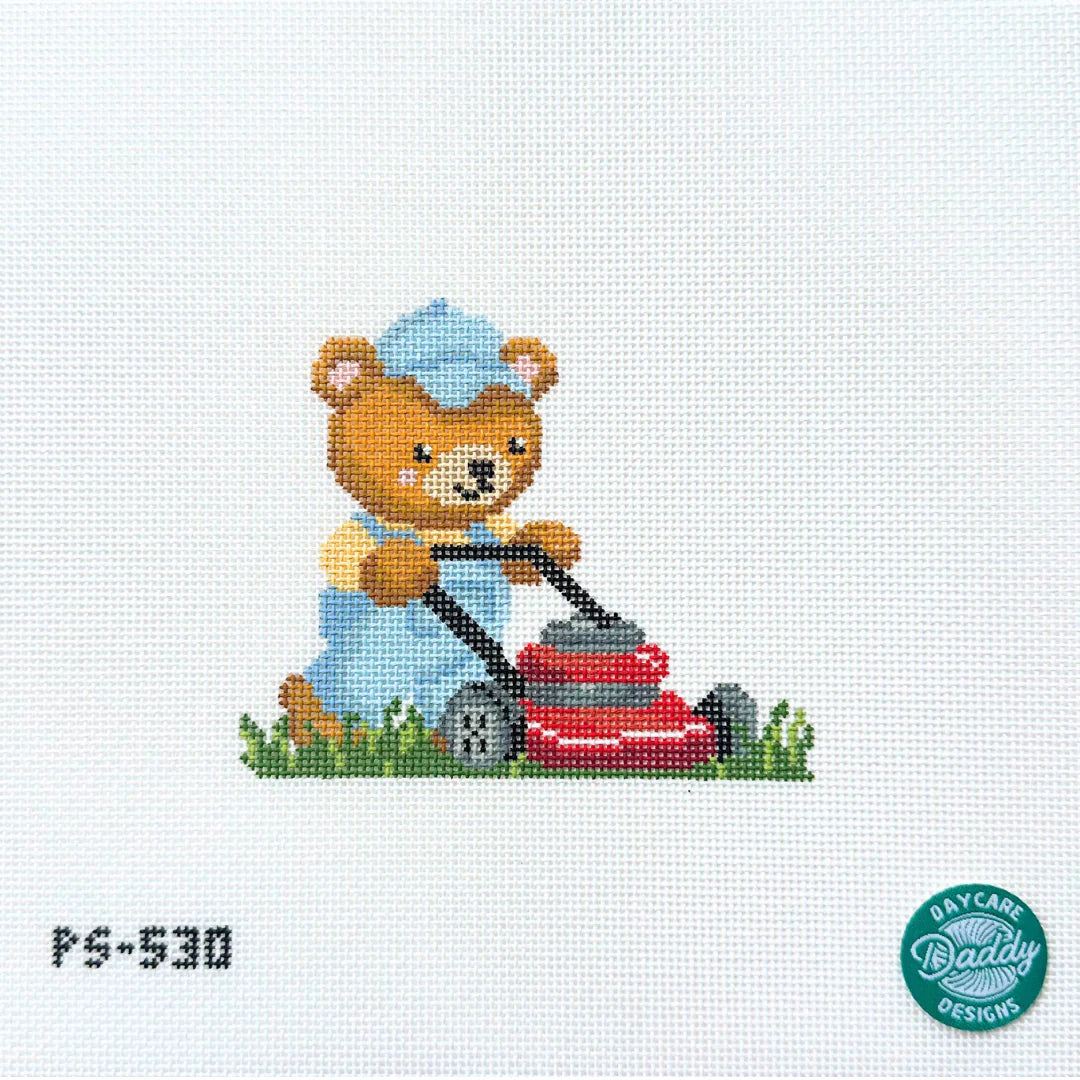 Mowing Bear Canvas