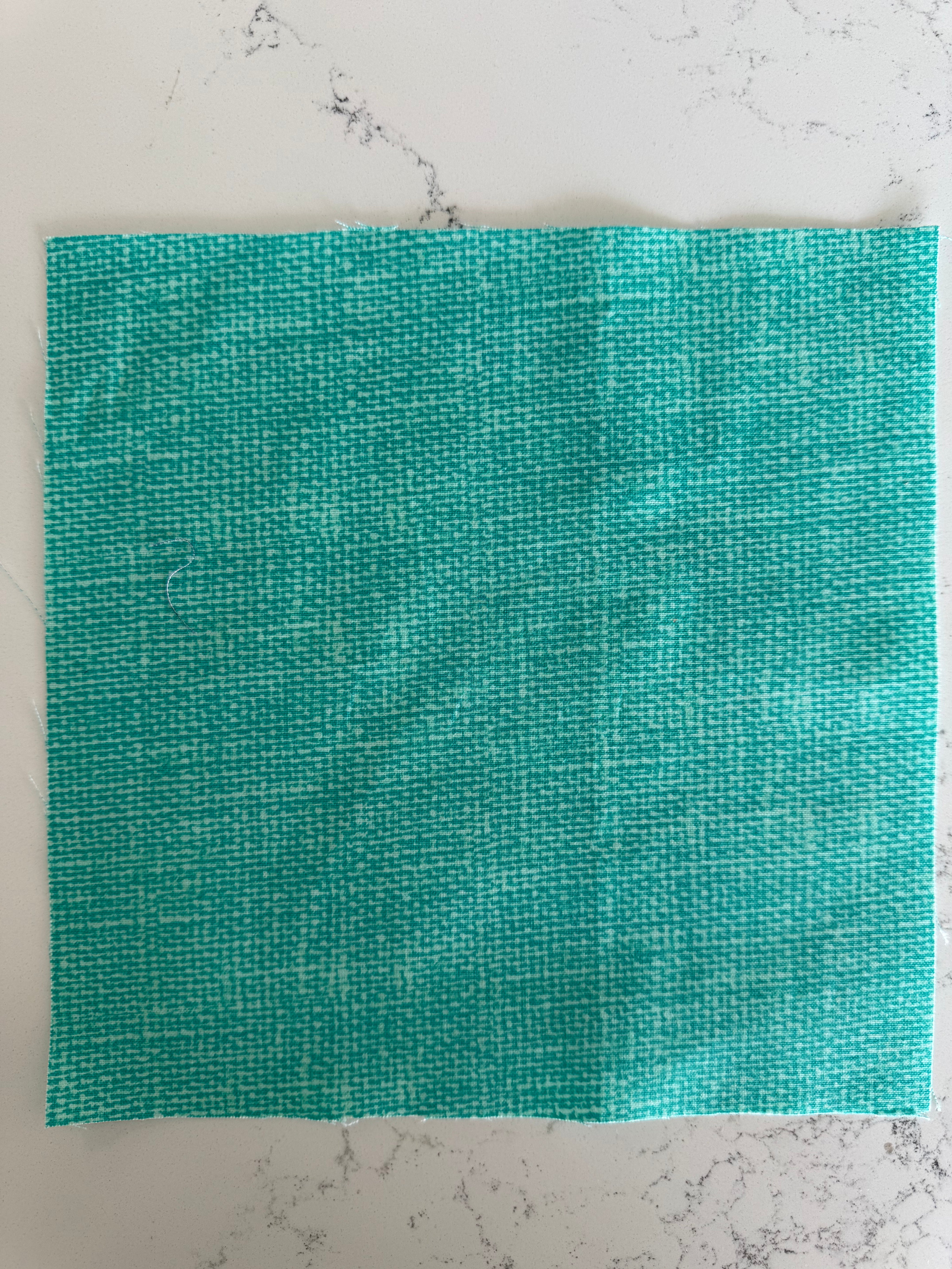 Turquoise Print 8x8 Fabric Square