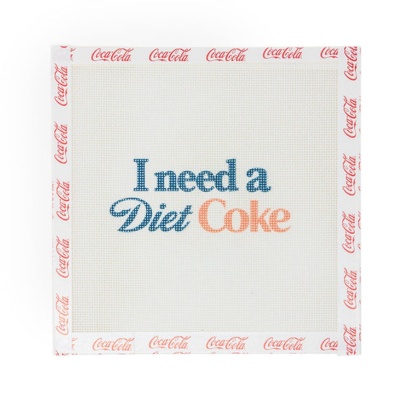 I Need a Diet Coke Needlepoint Canvas | Licensed Coca-Cola