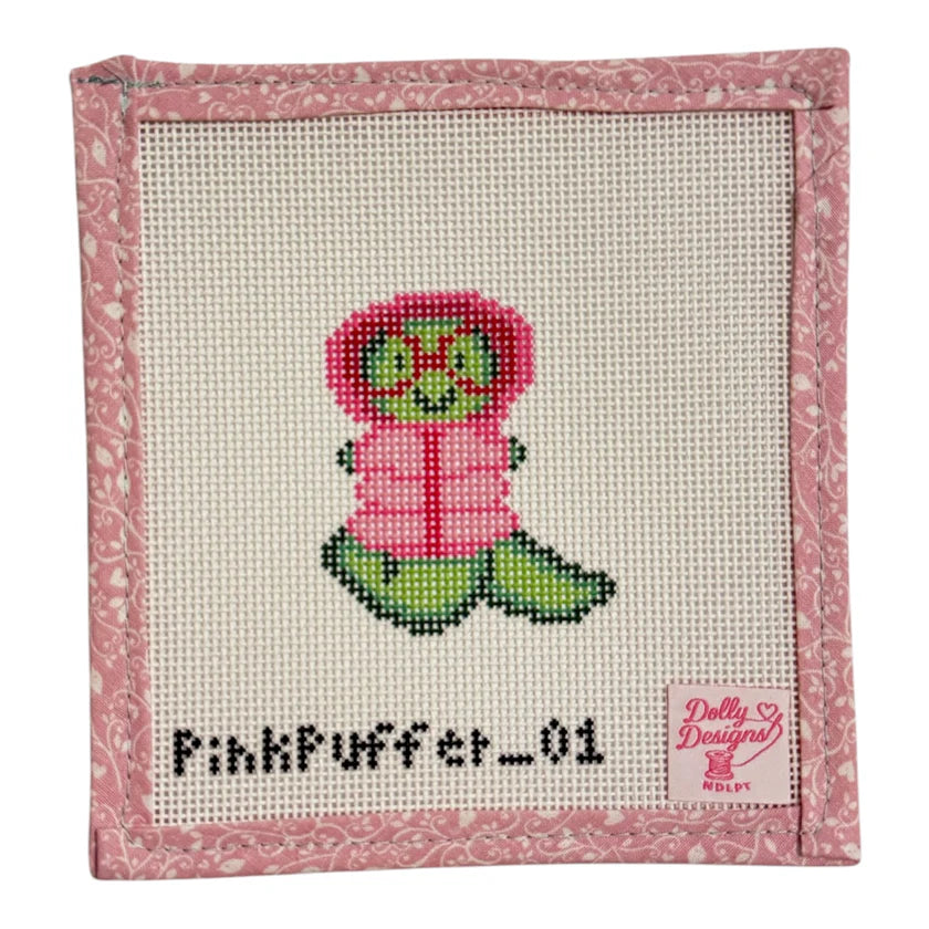 Pink Puffer Wormy Canvas