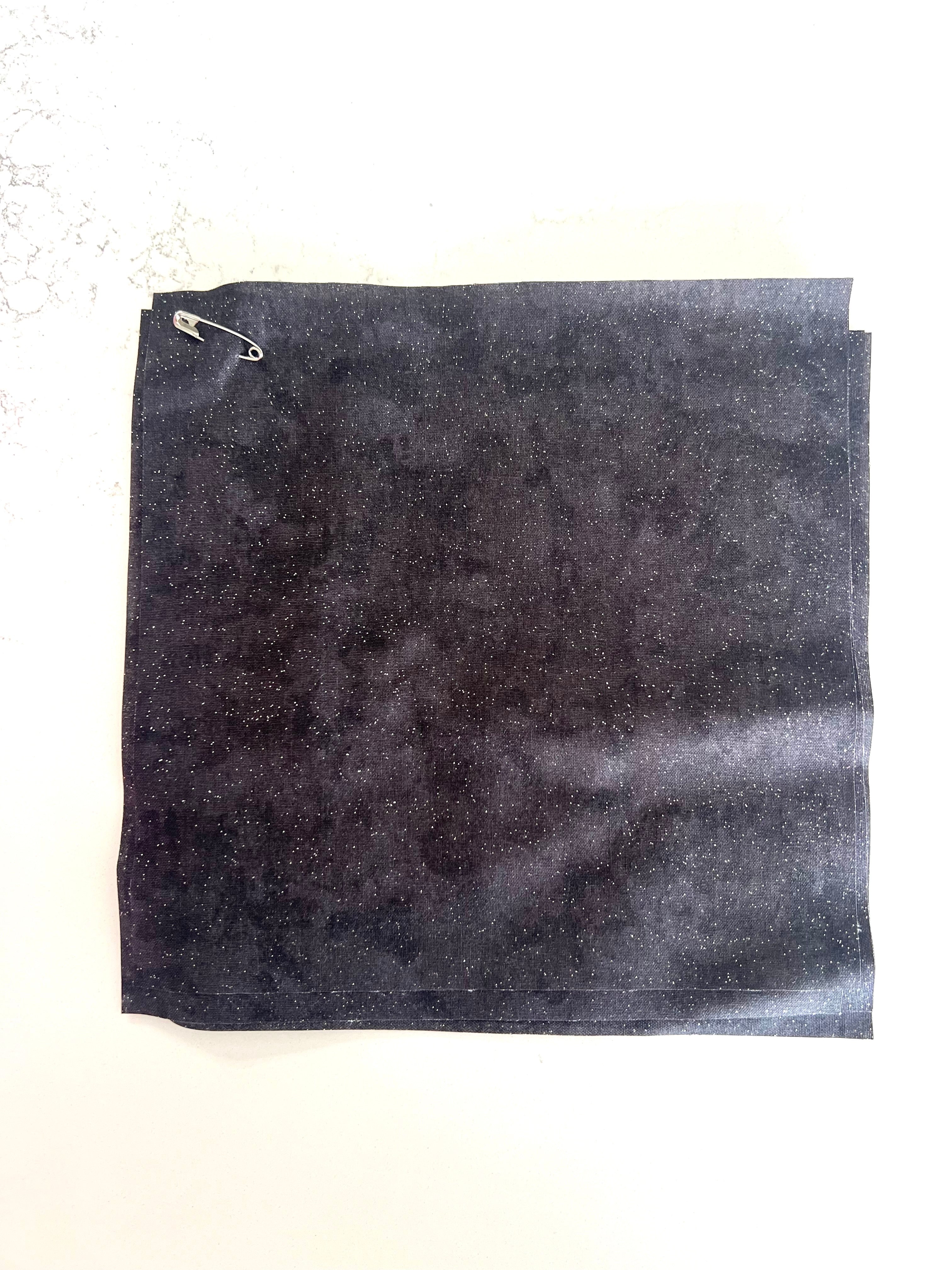 Black Glitter 8x8" Fabric Swatch