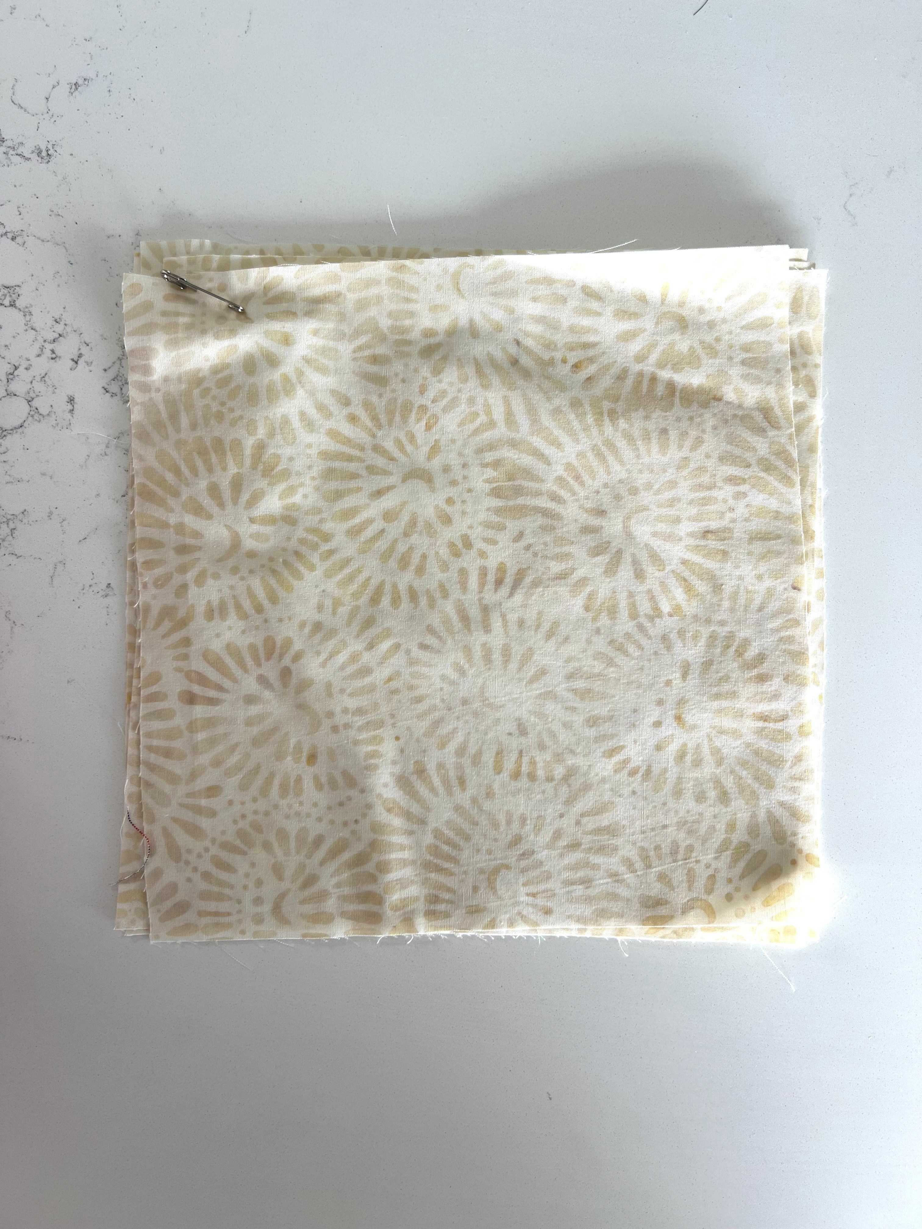 Tan + Cream Block Print 8x8" Fabric Swatch