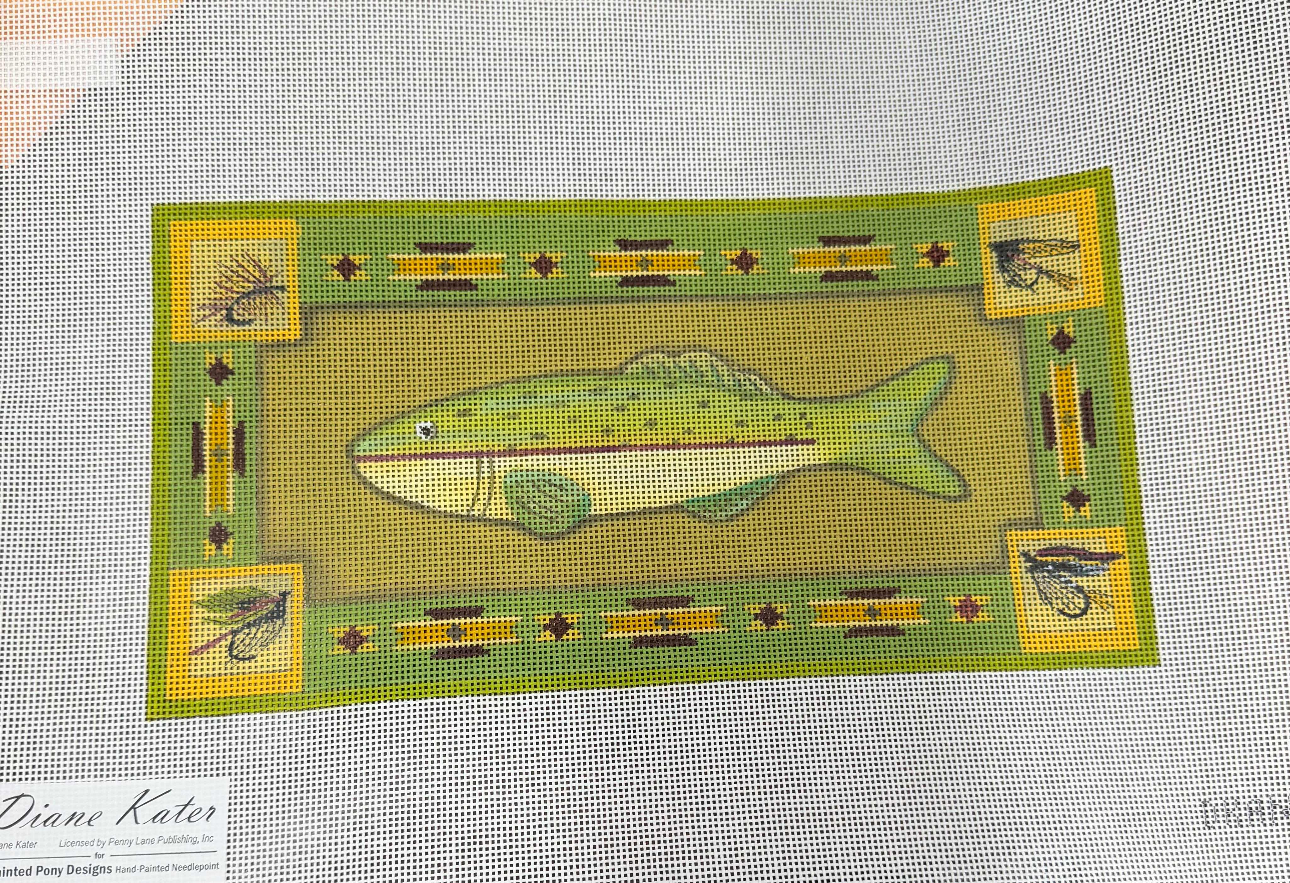 Green Fish Canvas