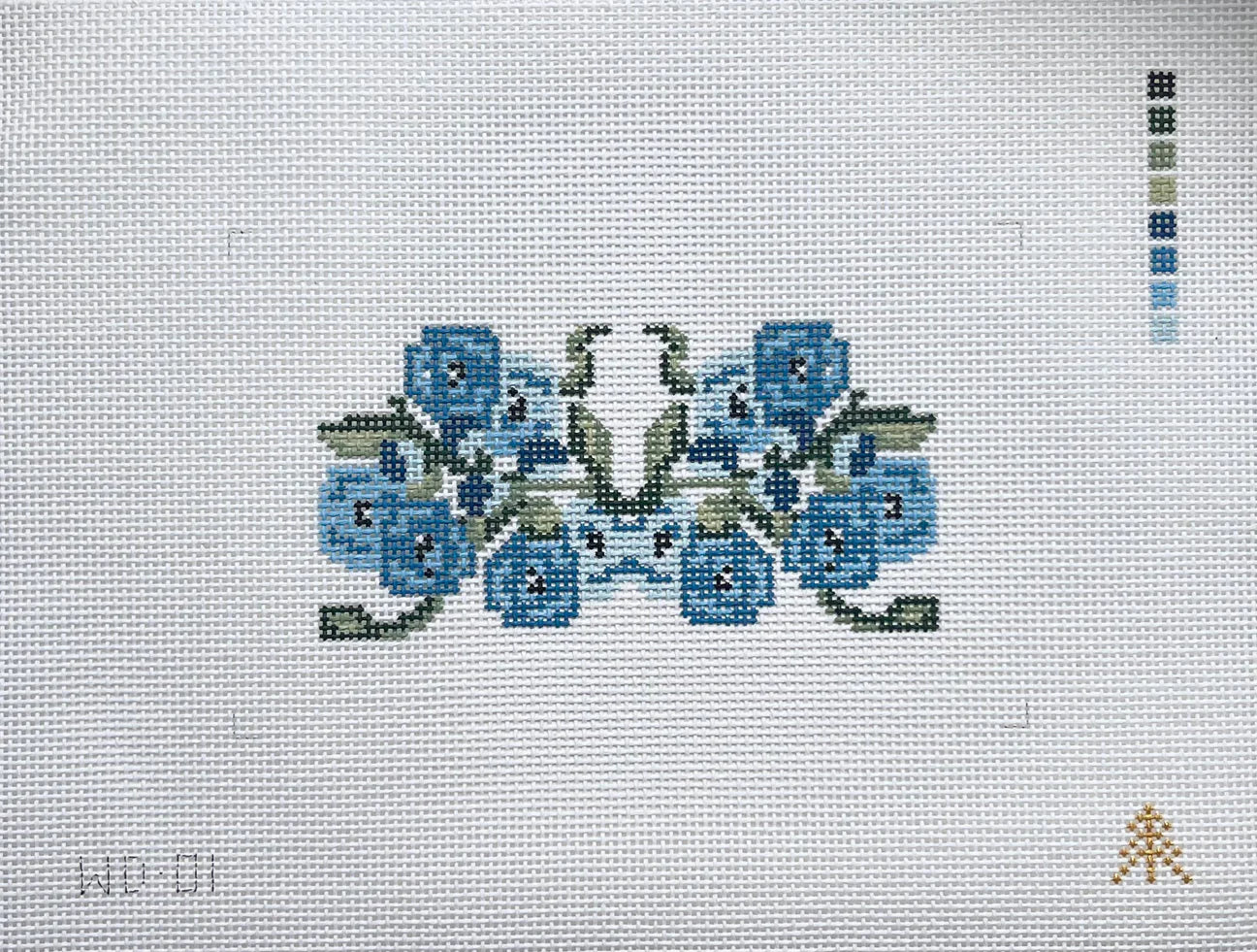 Blue Florals WD-01 Canvas
