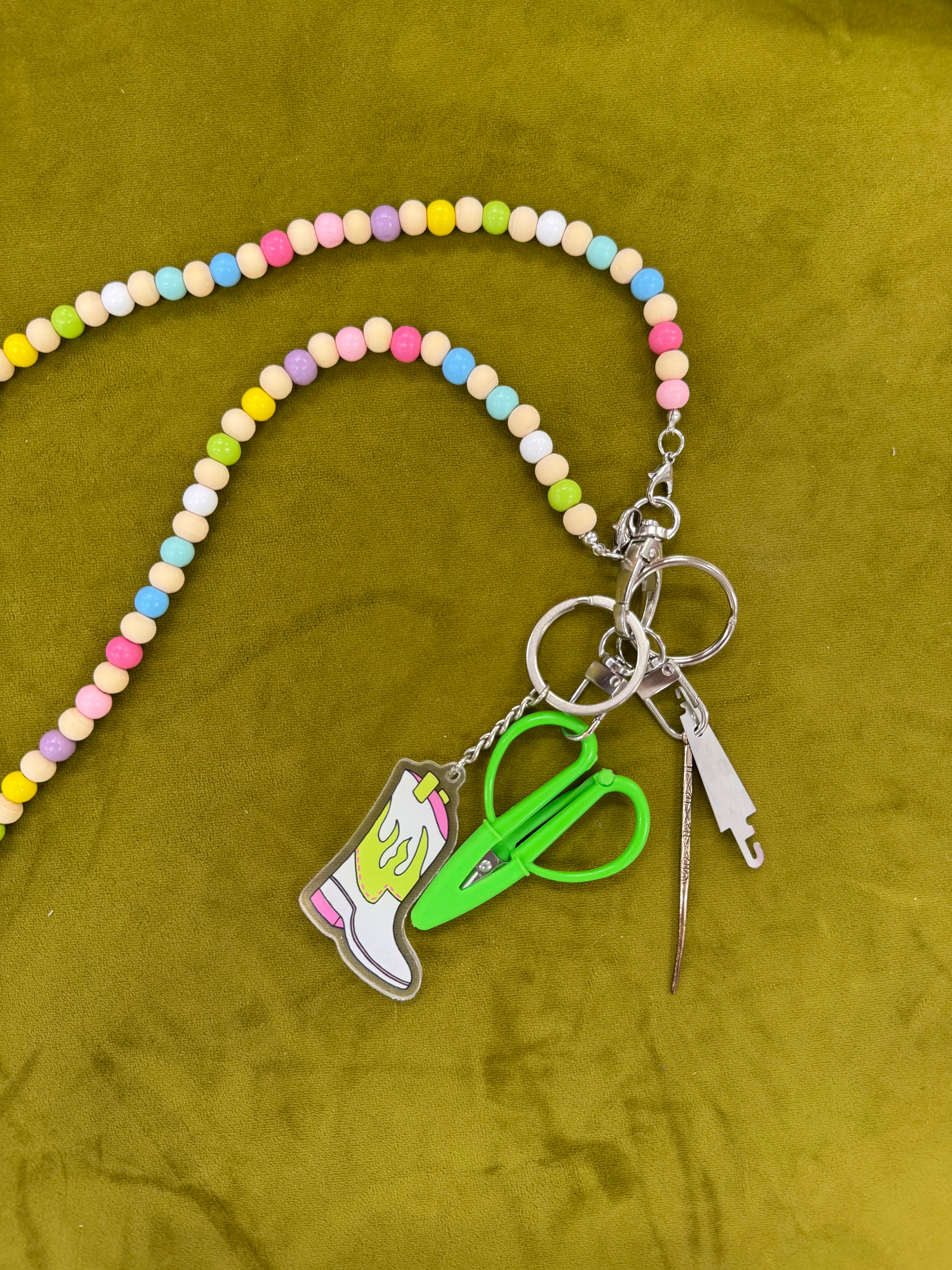 Kick Ass Rainbow Scissor Tool Necklace Chain
