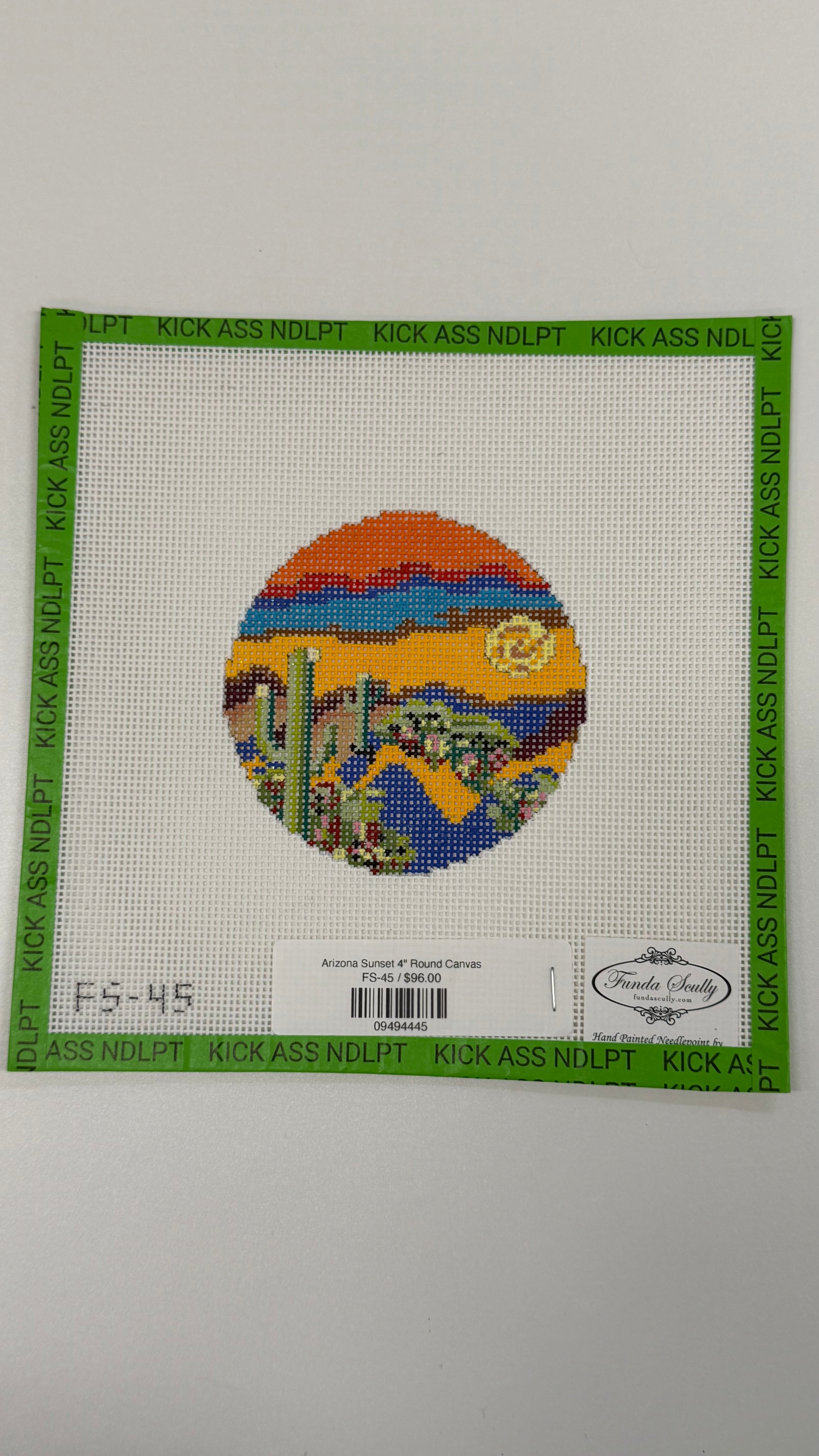Arizona Sunset 4" Round Canvas