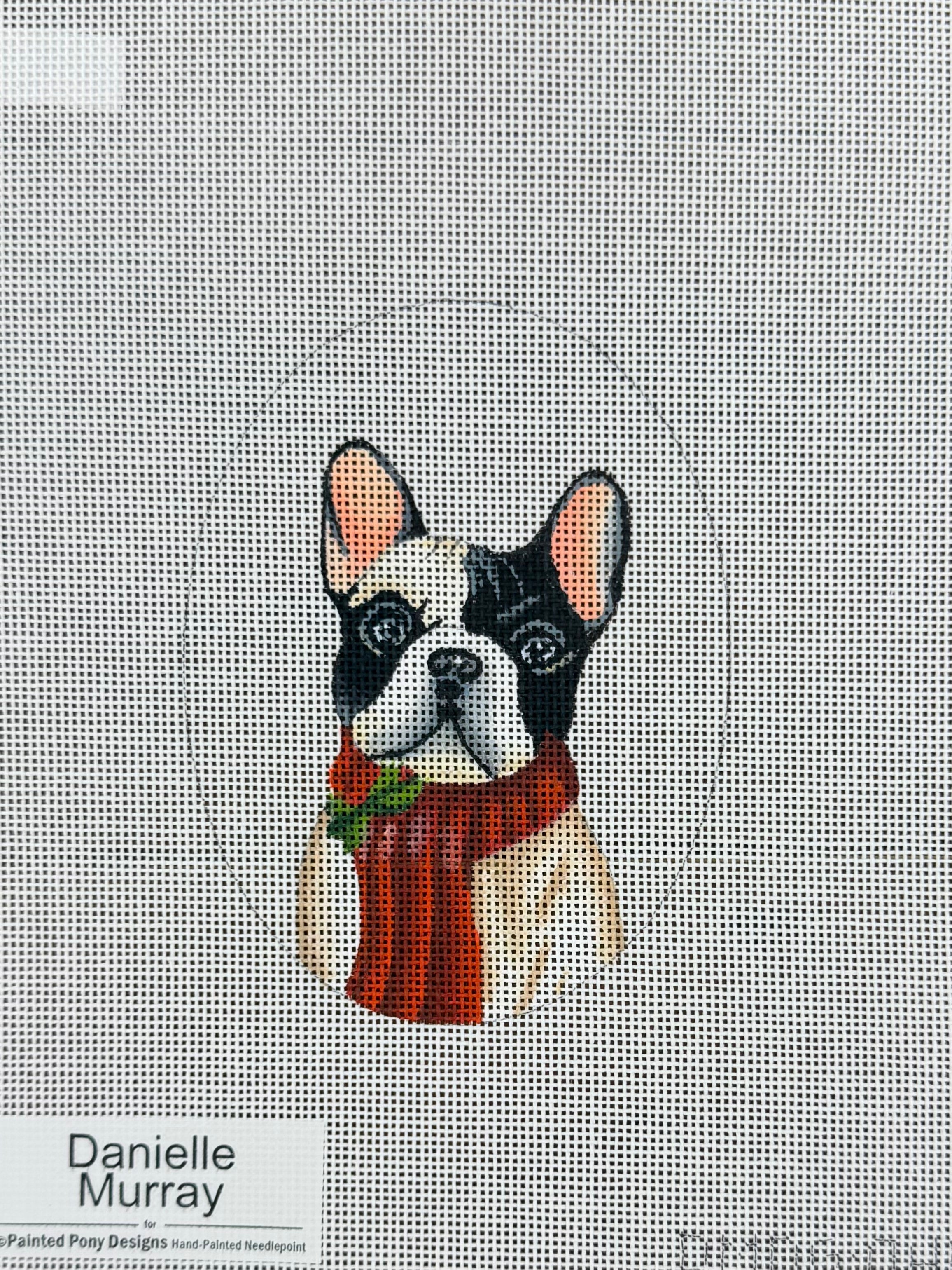 Scarf Frenchie Canvas
