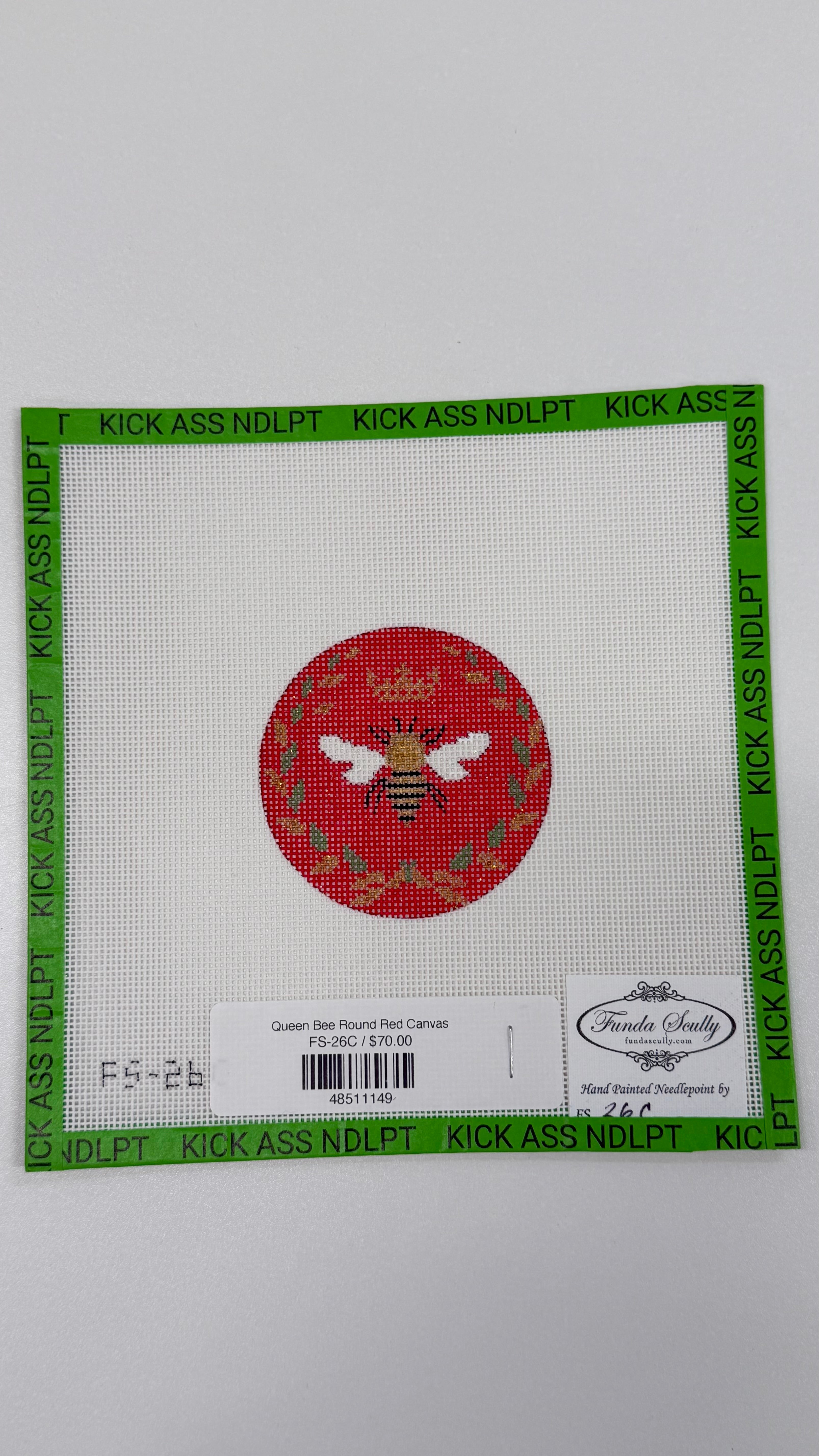 Queen Bee Round Red Canvas