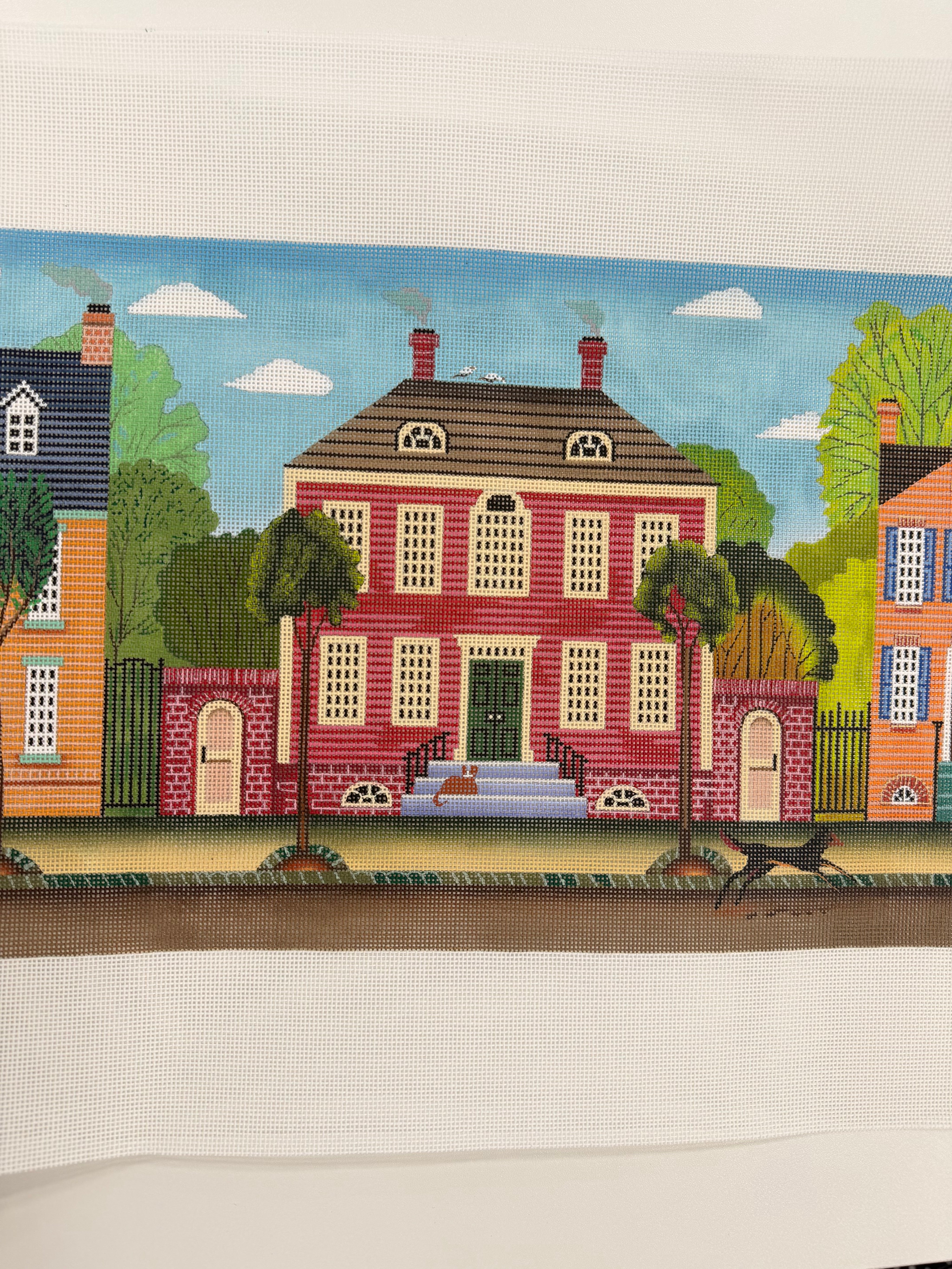 New England Houses Canvas