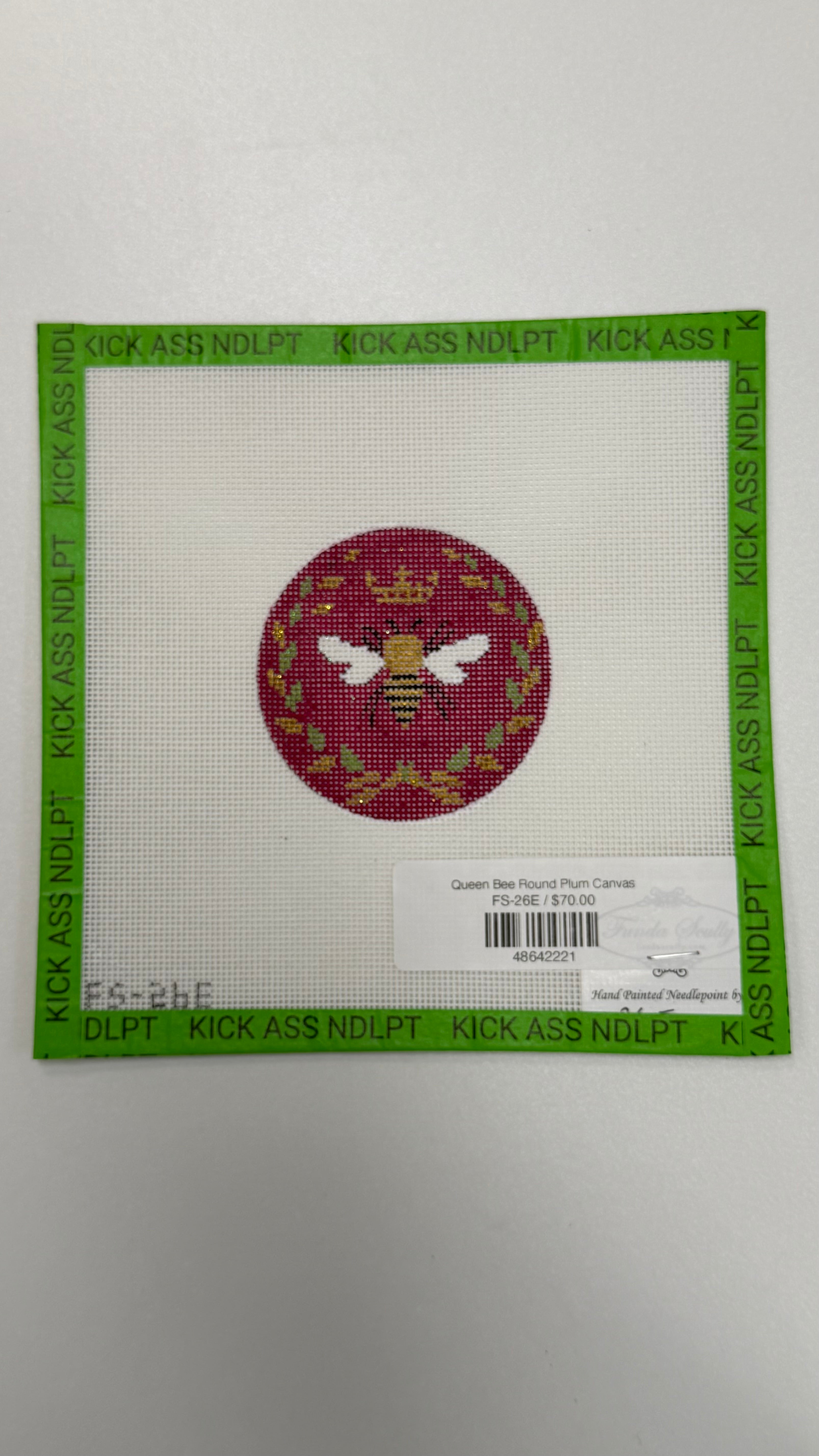 Queen Bee Round Plum Canvas