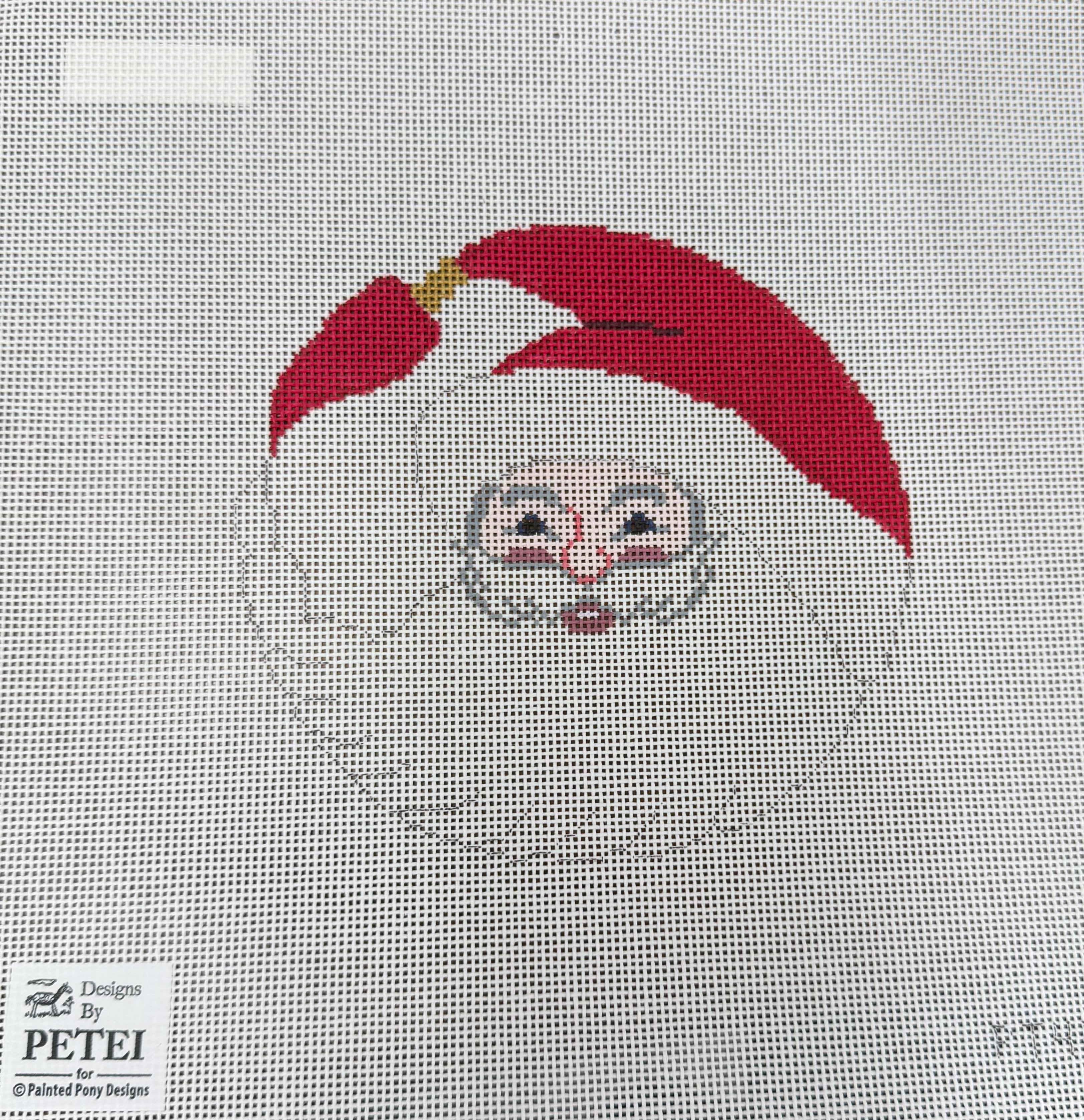 Santa Round Canvas