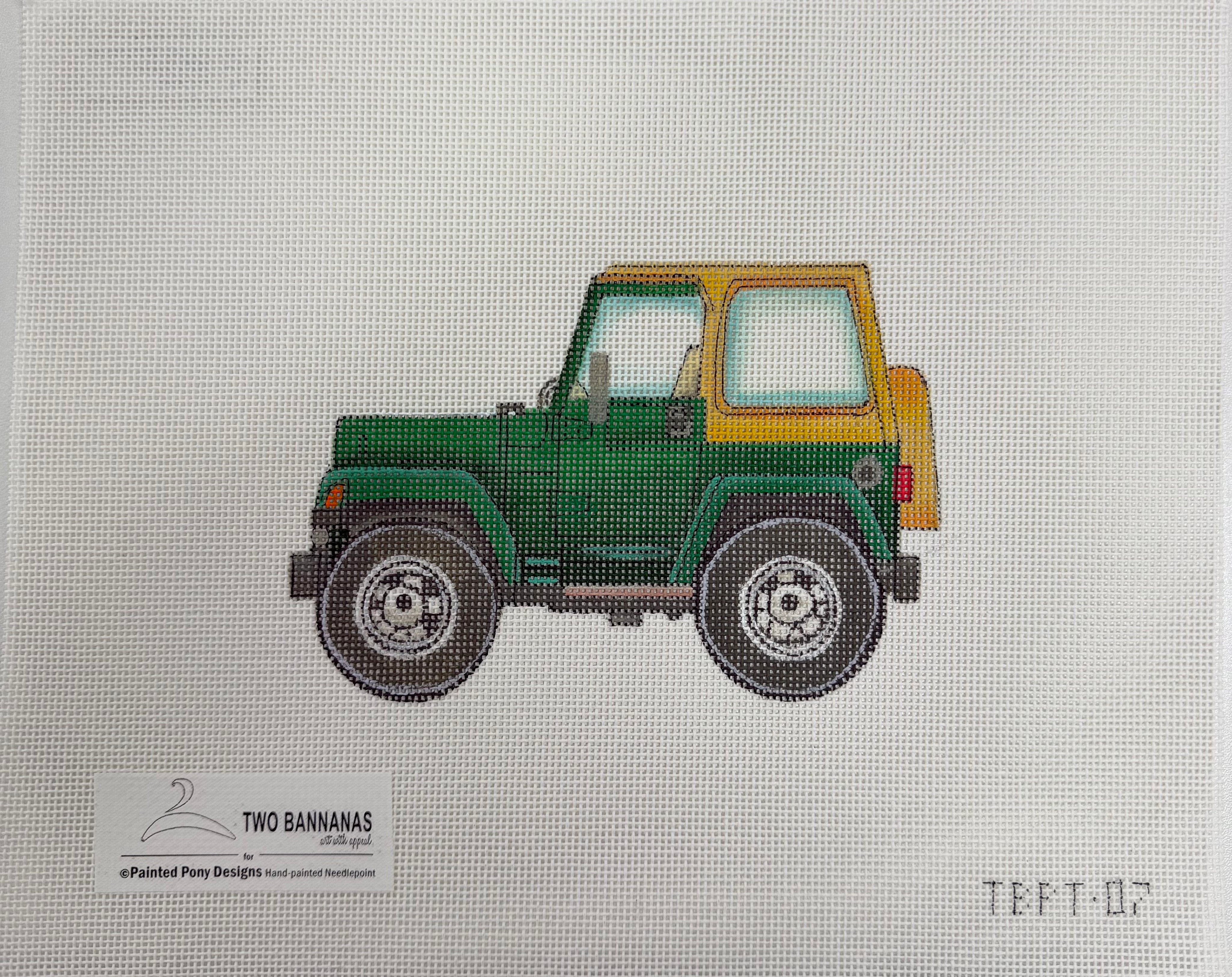 Green Jeep Canvas