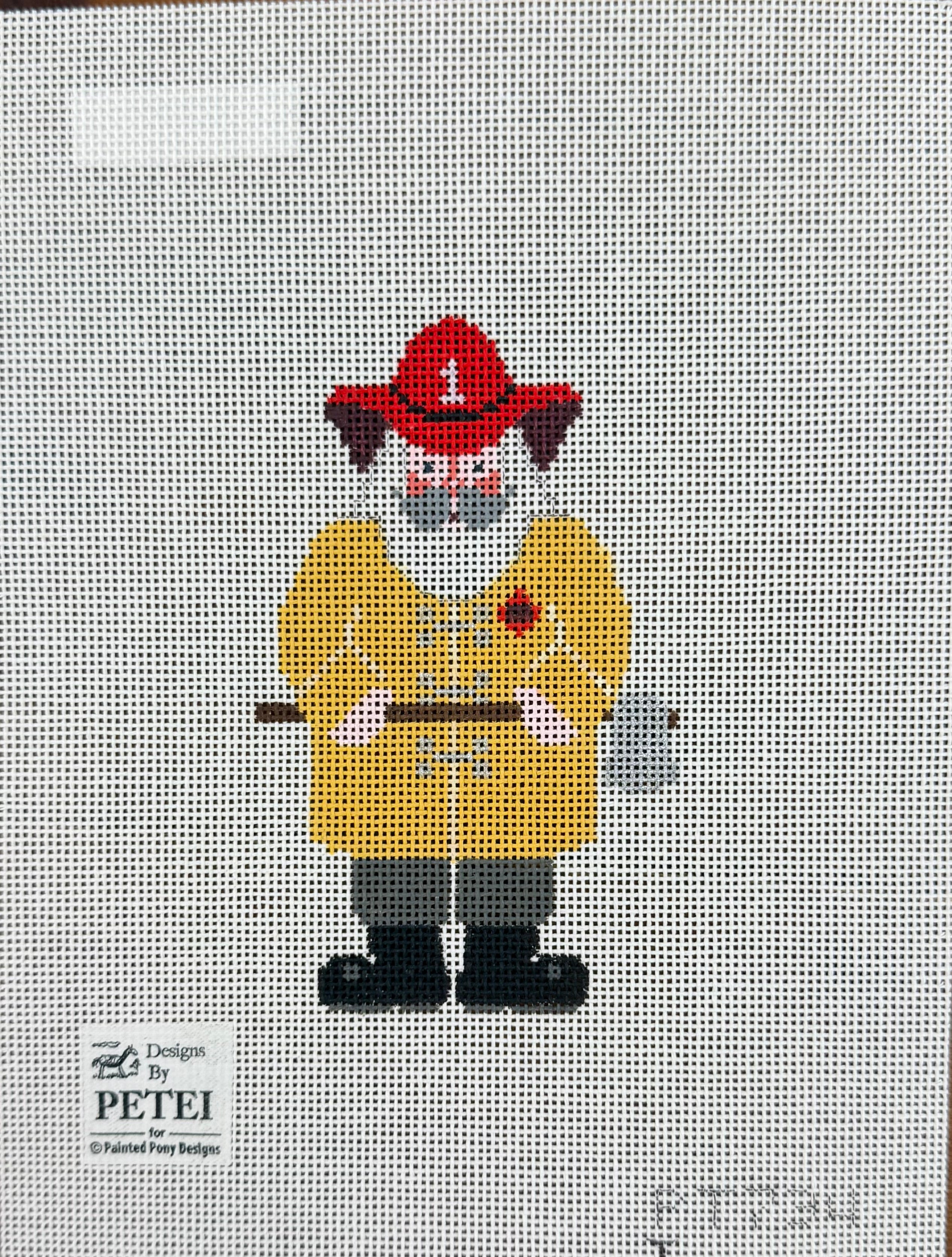 FireFighter Santa Canvas