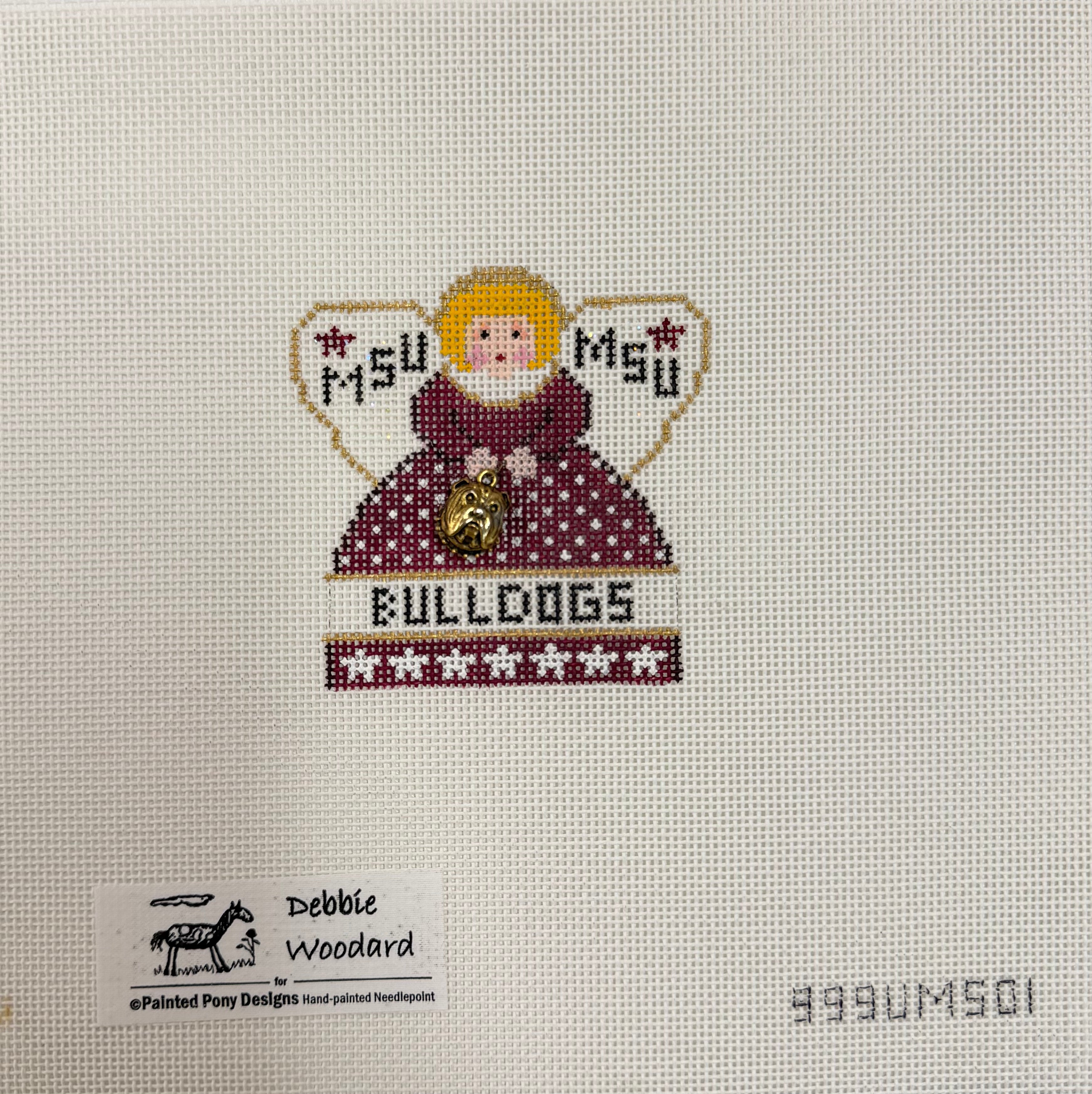 Mini Mississippi State Angel Canvas