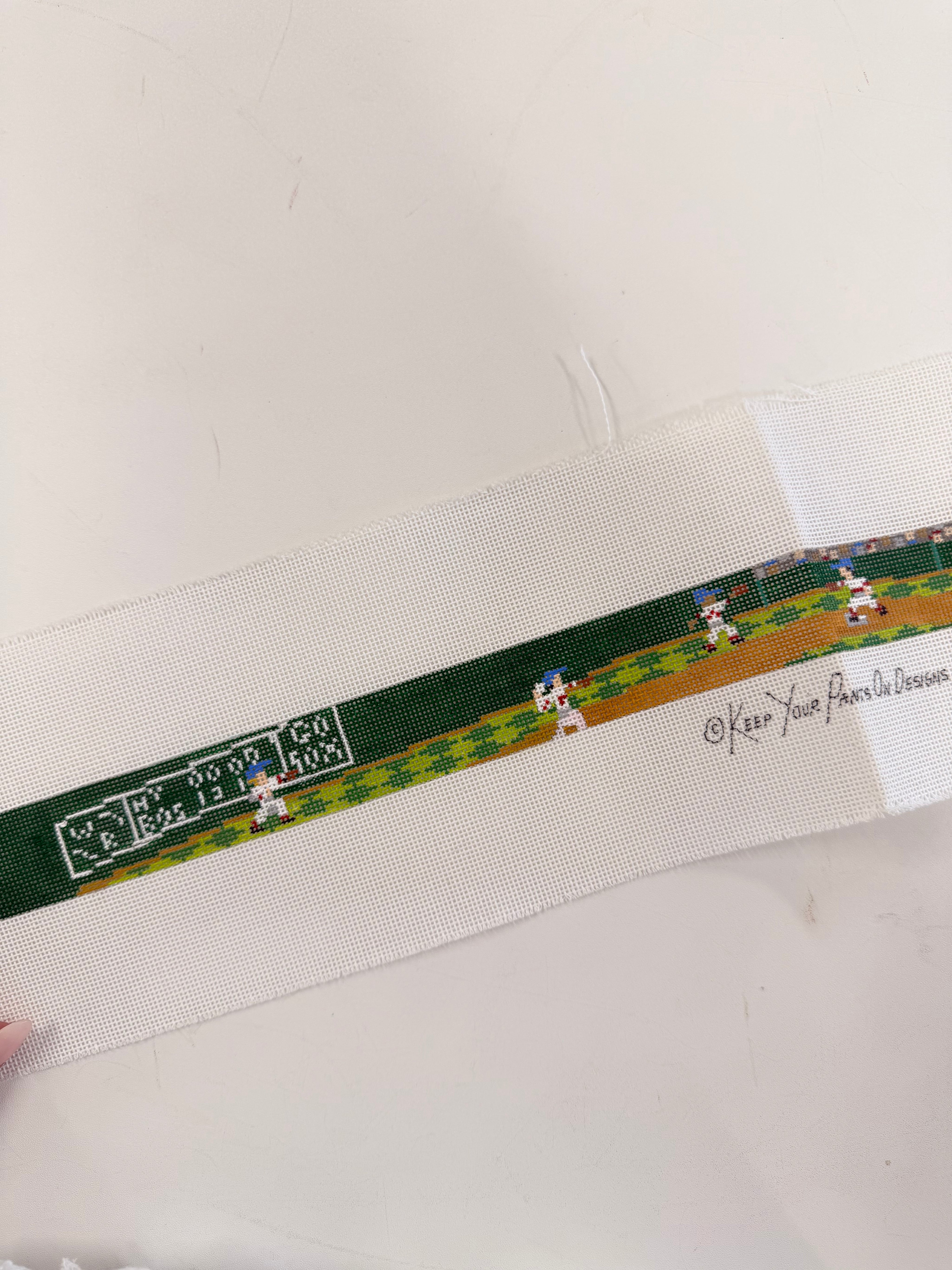 Baseball Game Belt Canvas