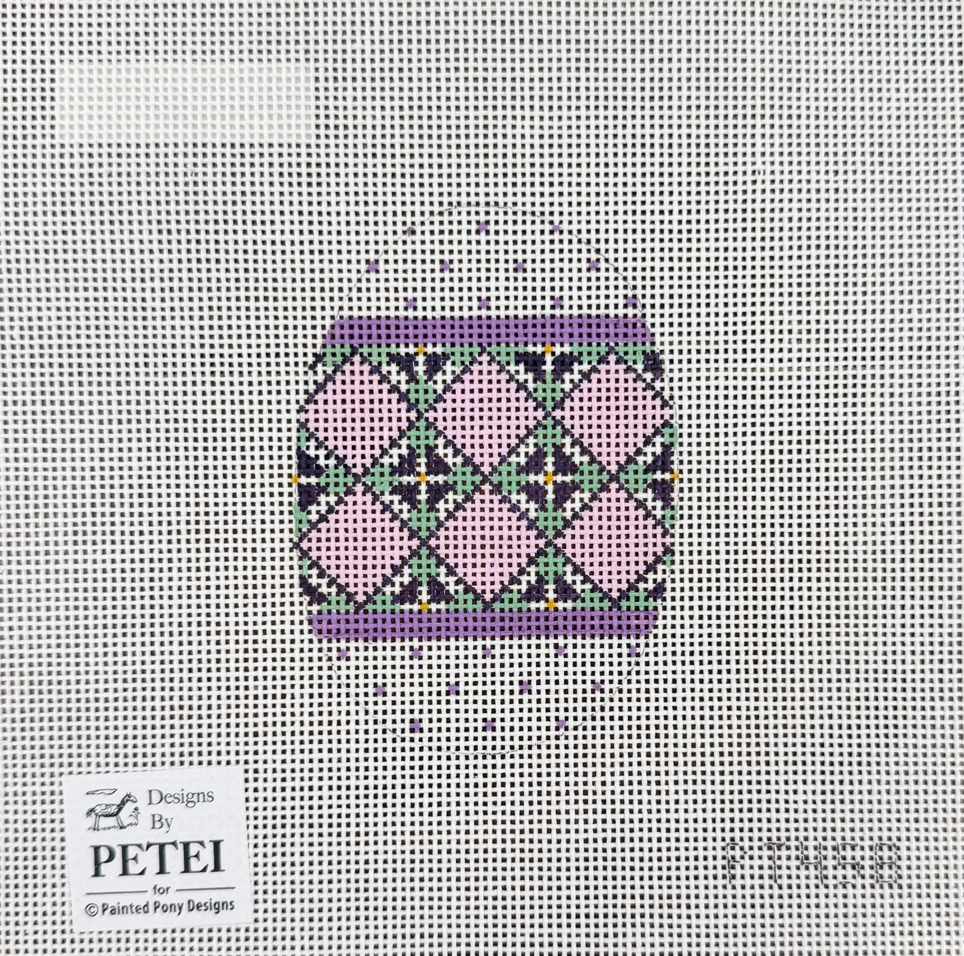 Purple & Green Easter Egg Canvas