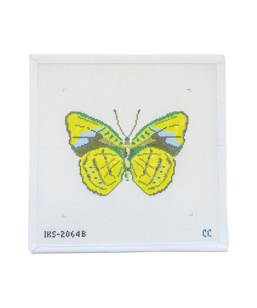 Green Butterfly Large Canvas