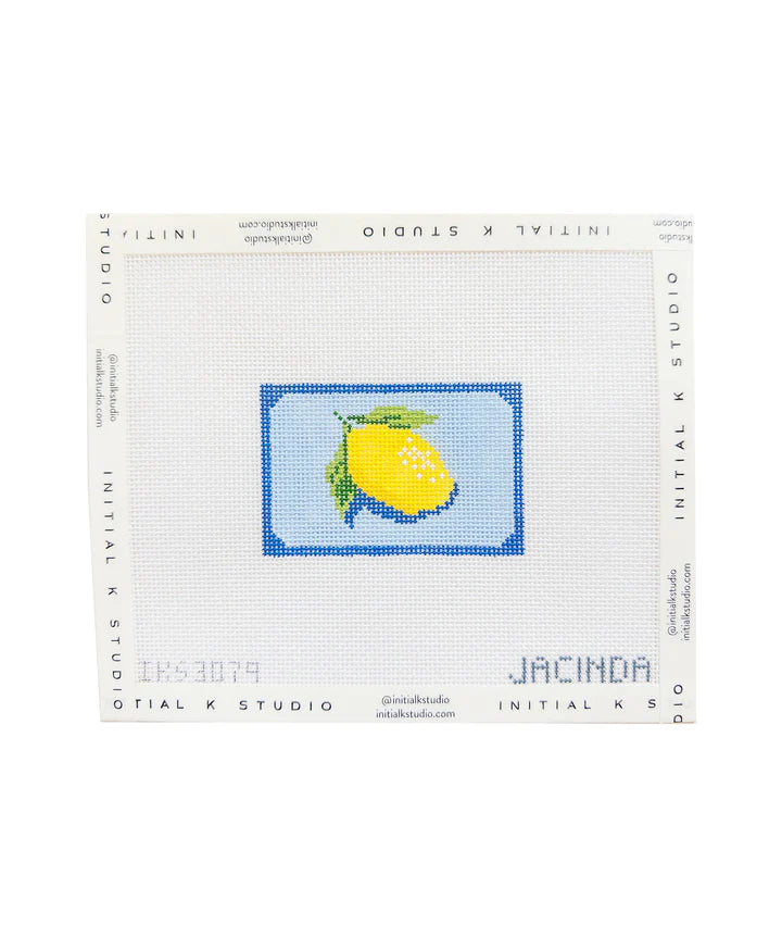 Lemon Bag Tag Canvas