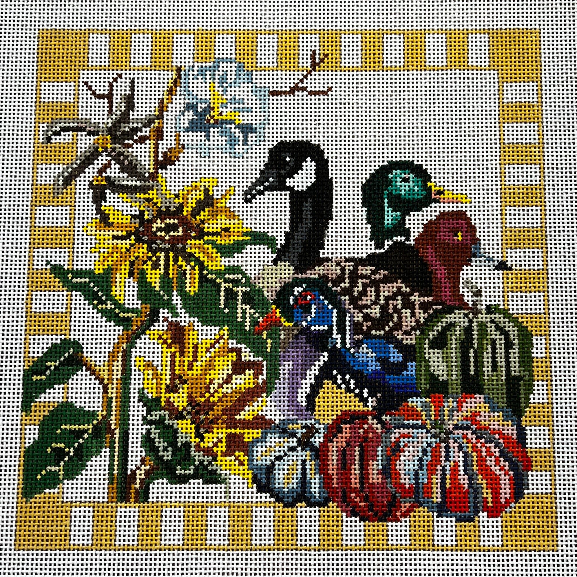 Fall Flower Pillow Canvas
