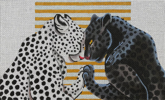 Black and White Leopard Canvas
