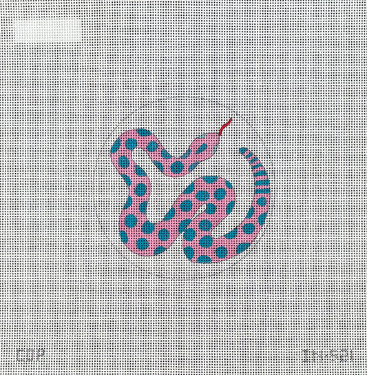Pink Spotted Snake Canvas 4'' Round 18M