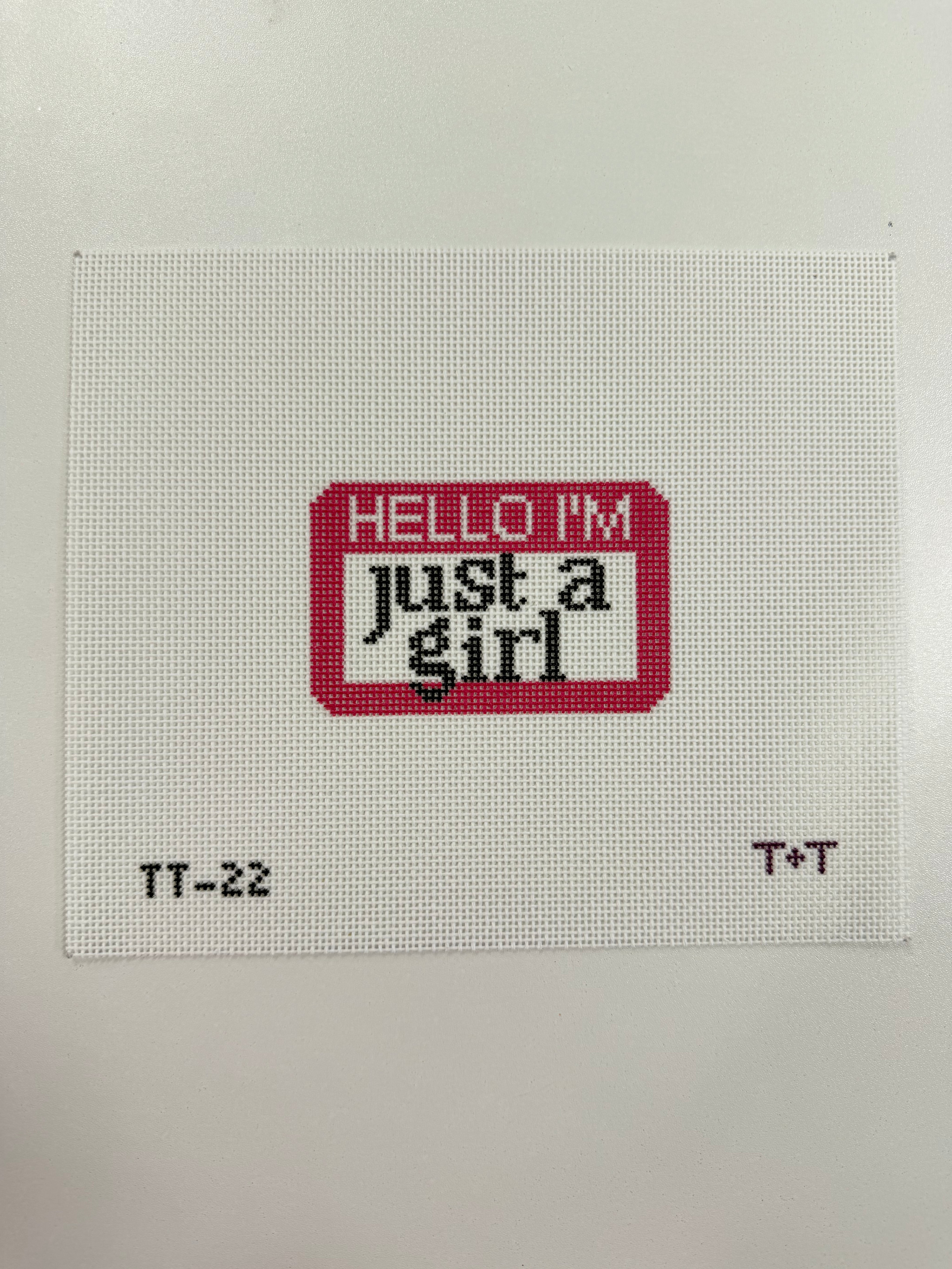 Hello I'm Just a Girl Canvas