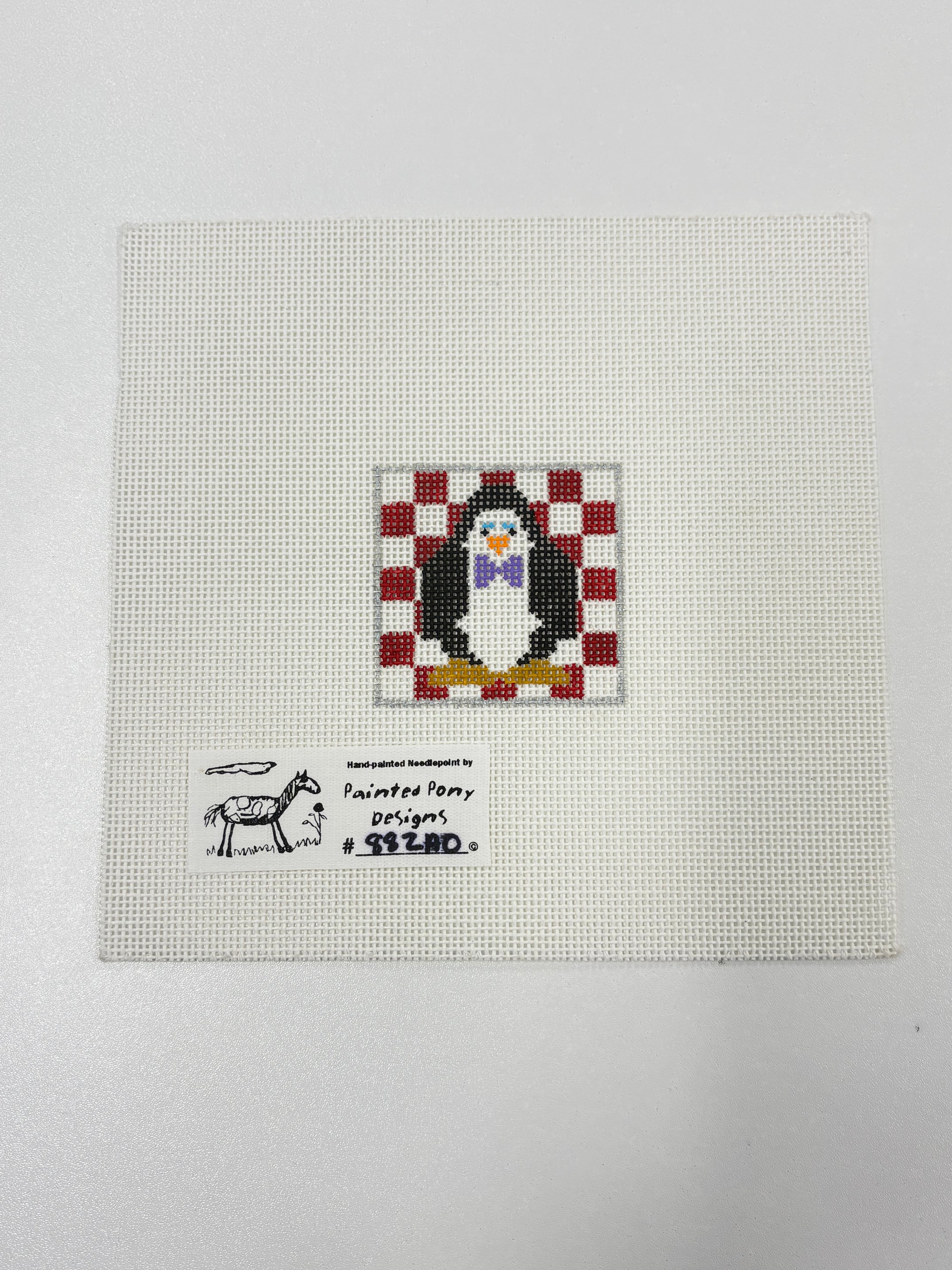 Mini Penguin Checkers Canvas