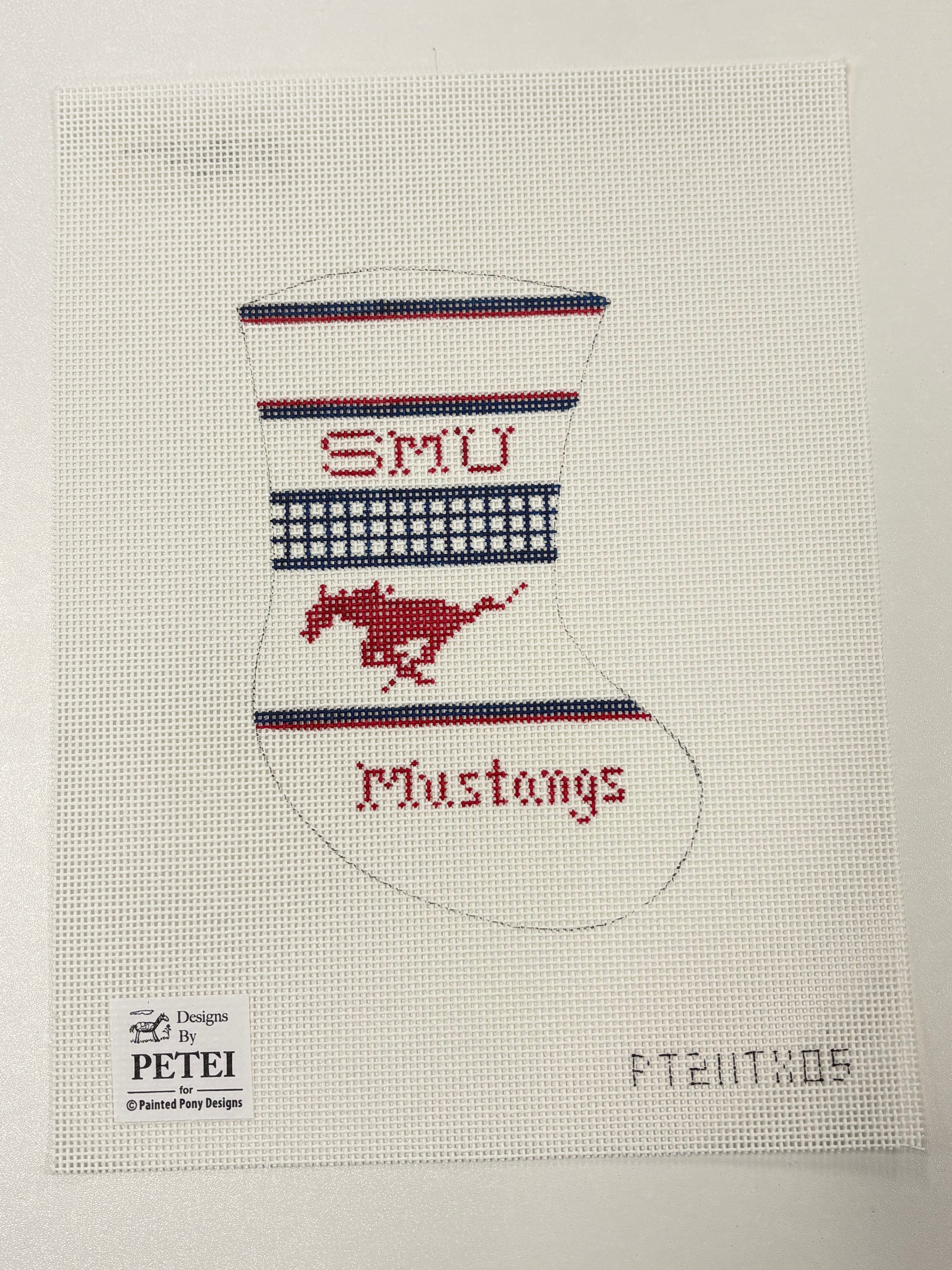 SMU Mustangs Mini Stocking Canvas
