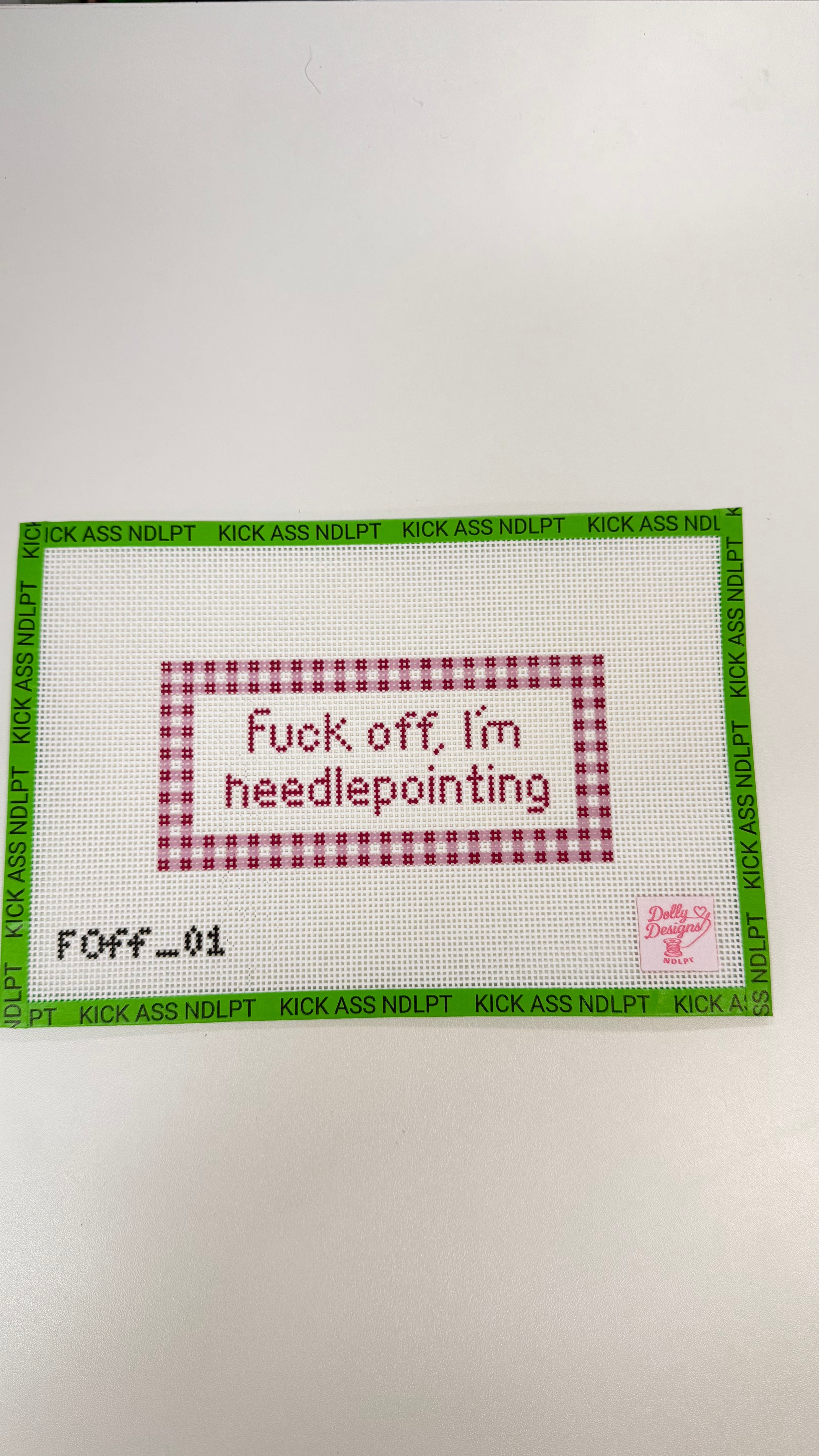 F*ck Off I'm Needlepointing Canvas