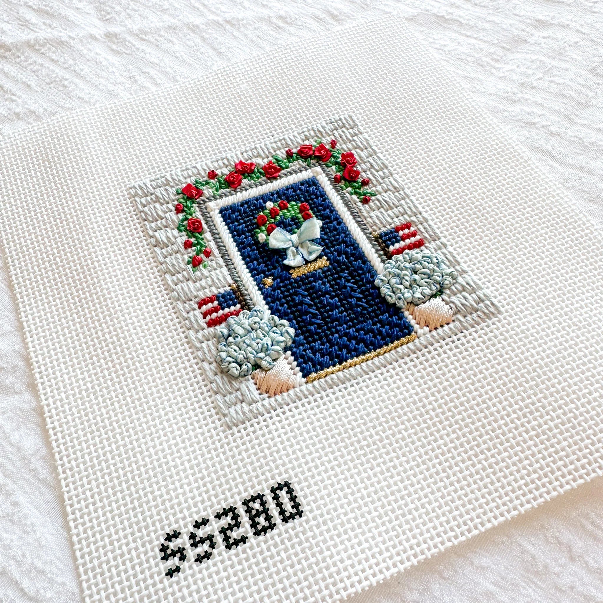 Summer Door Needlepoint Canvas- 13 Mesh