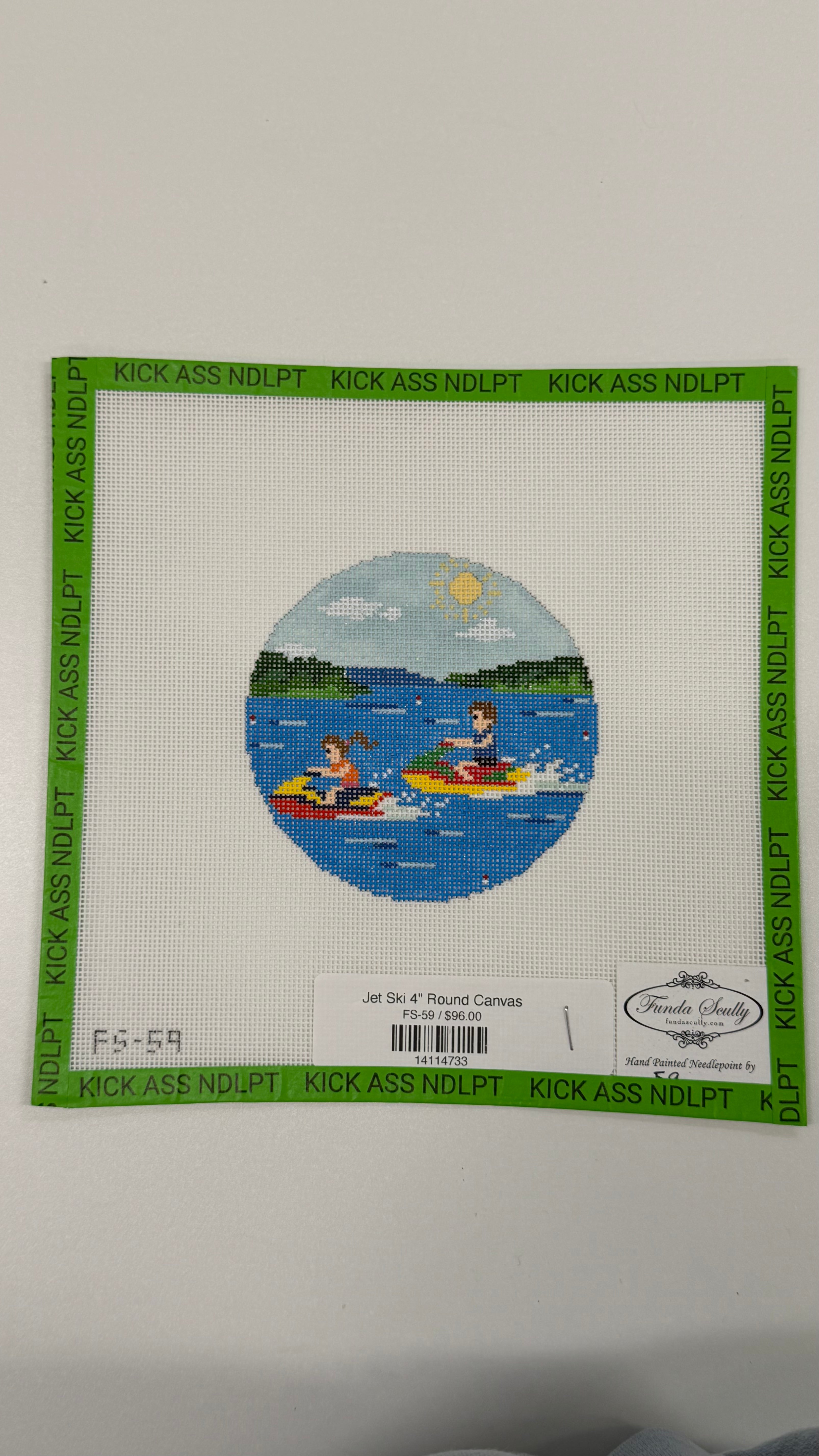 Jet Ski 4" Round Canvas