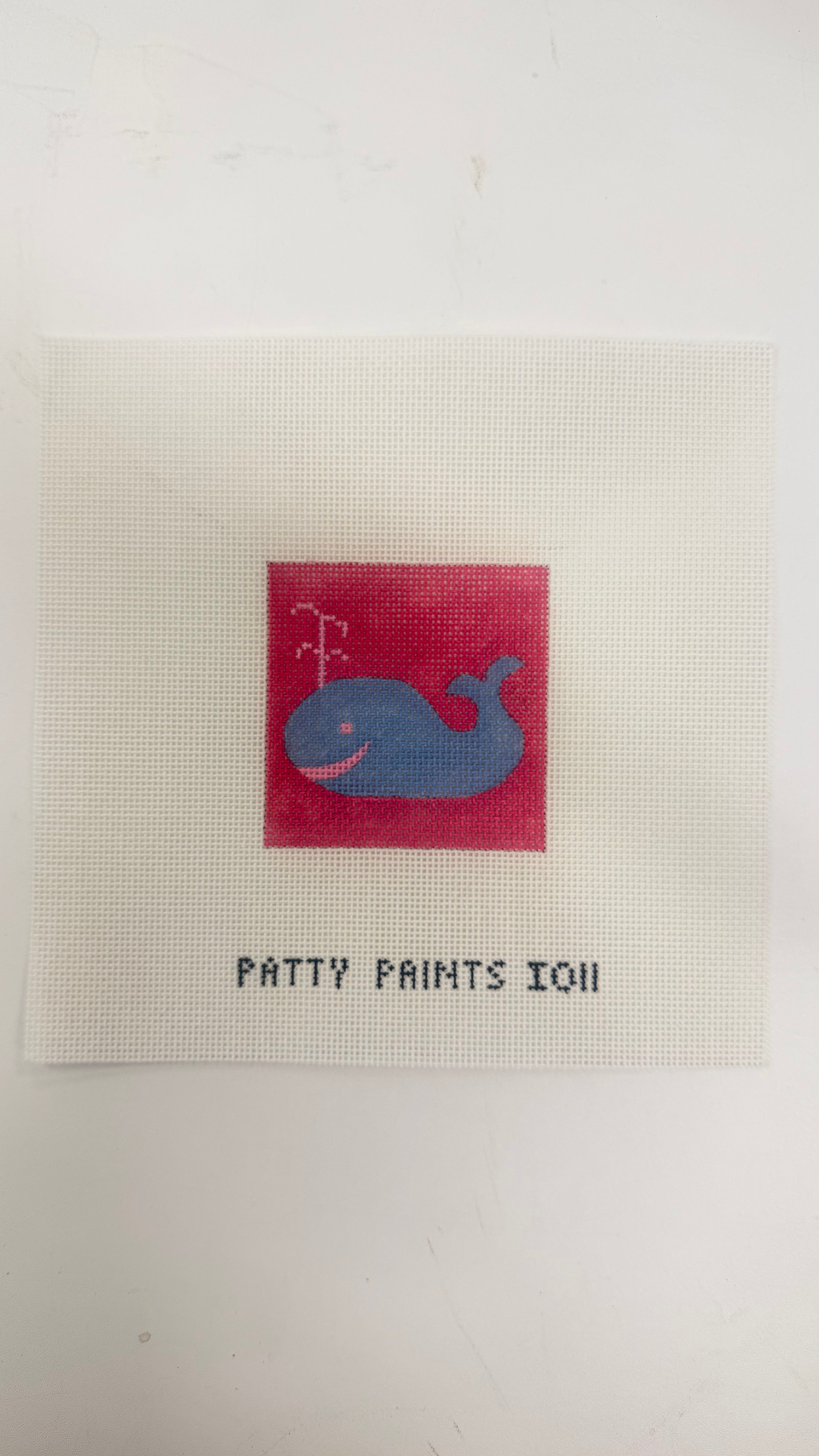 Whale Small Square Canvas