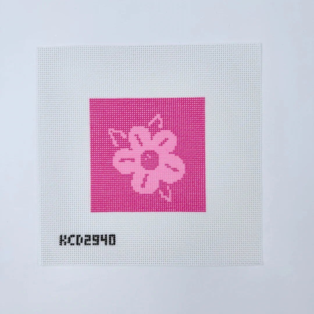 Flower Printed Square Canvas