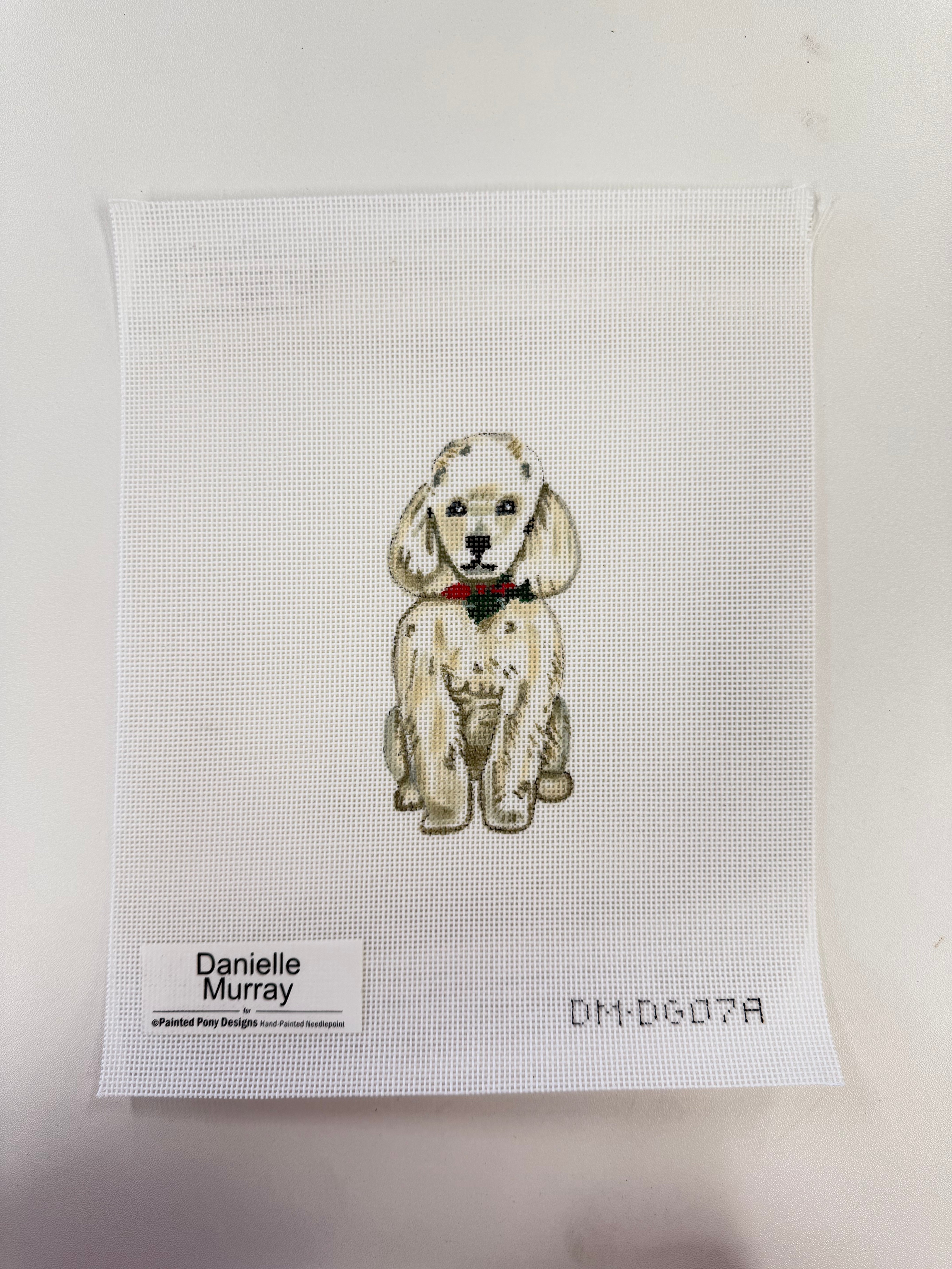White Holiday Doodle Canvas