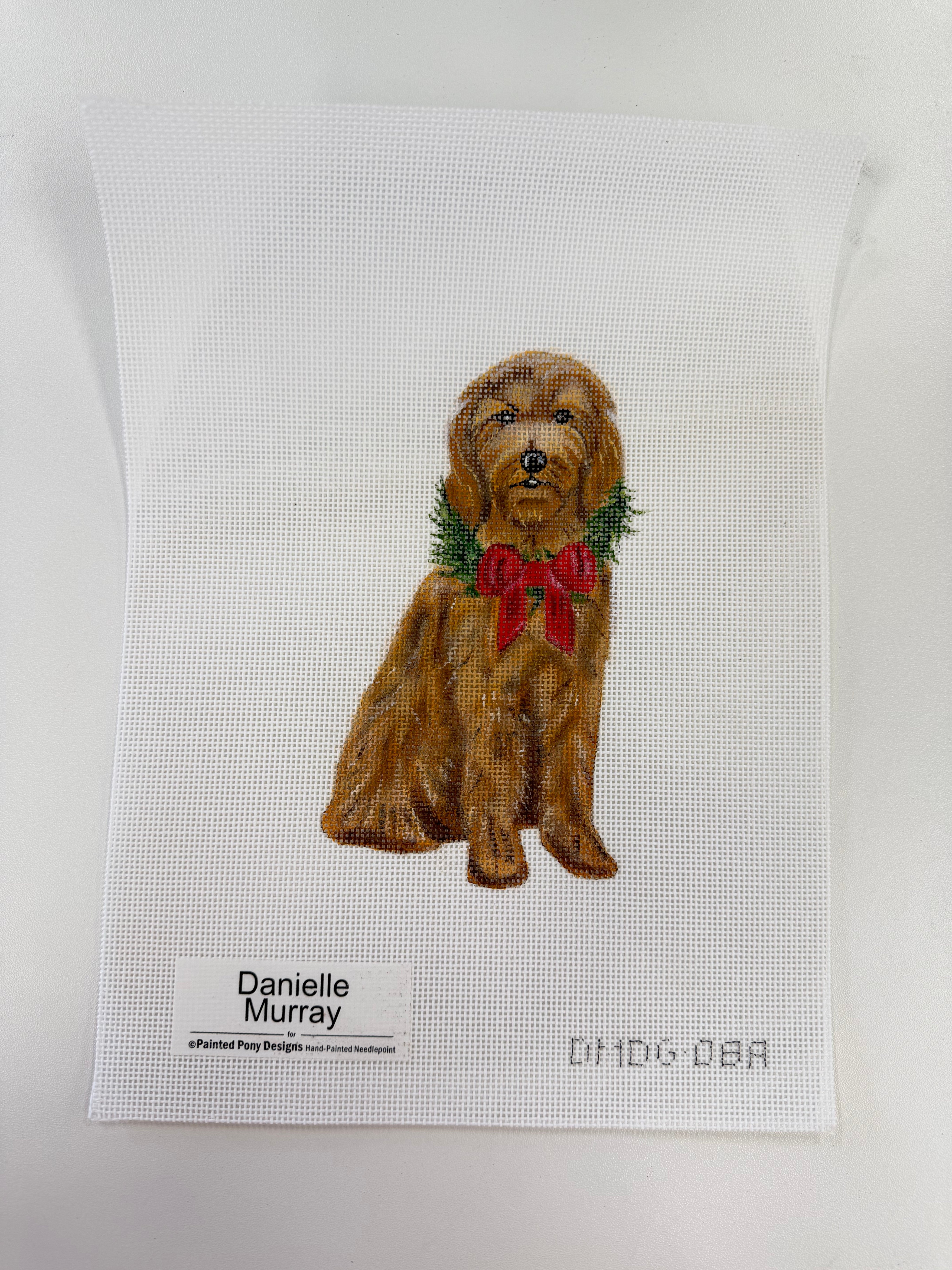 Golden Holiday Doodle Canvas