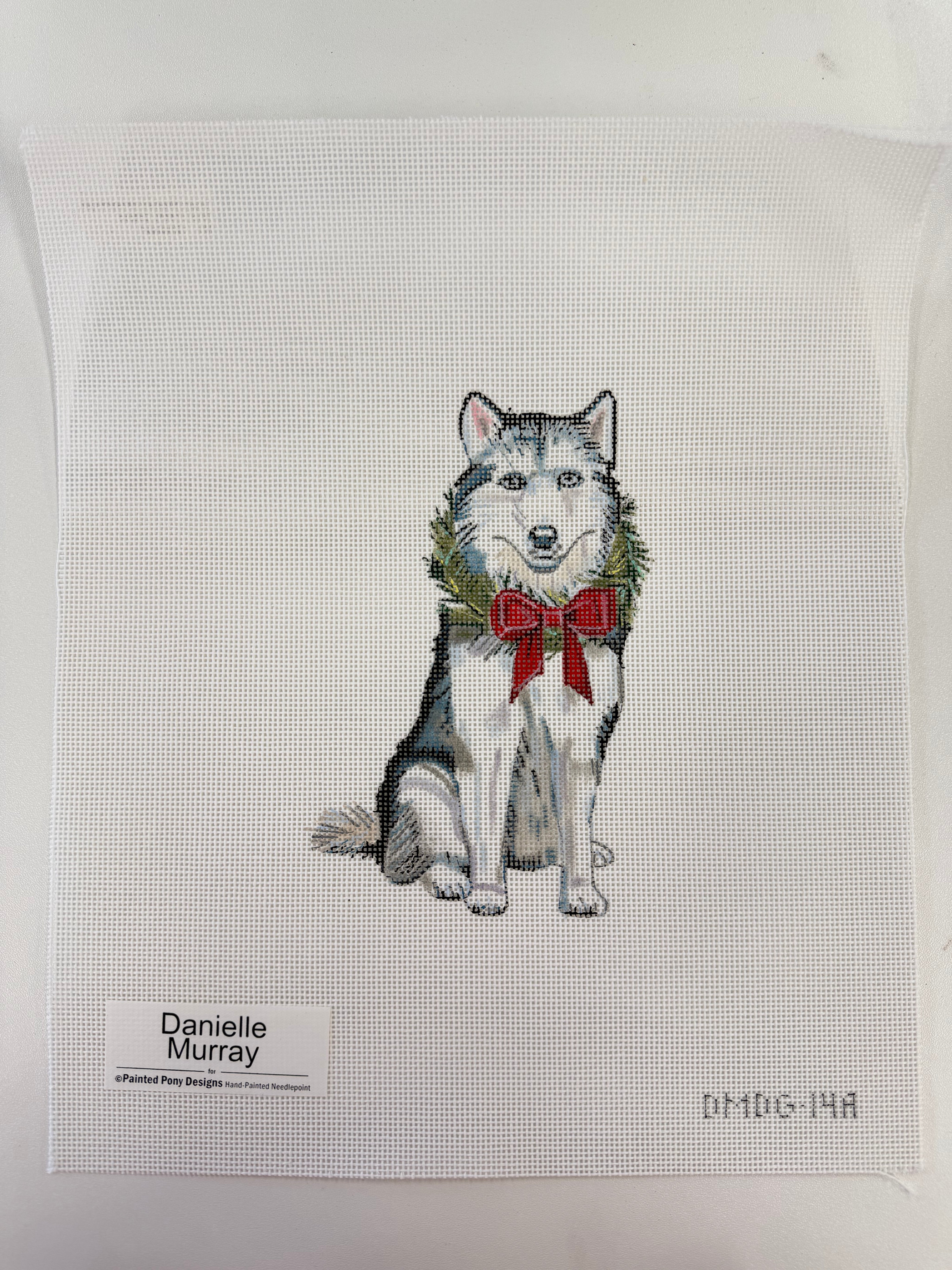 Holiday Husky Canvas