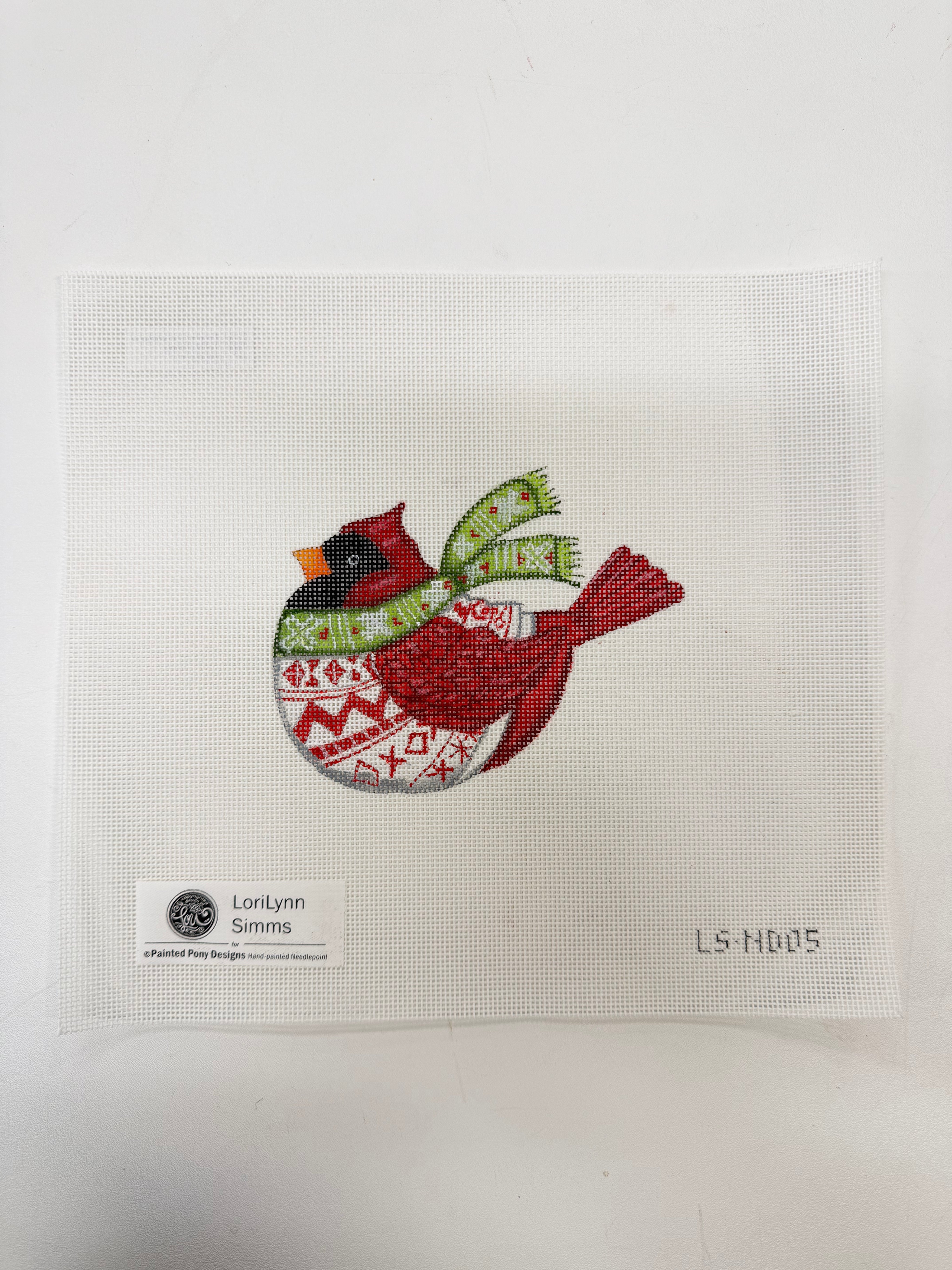 Red Christmas Bird Canvas