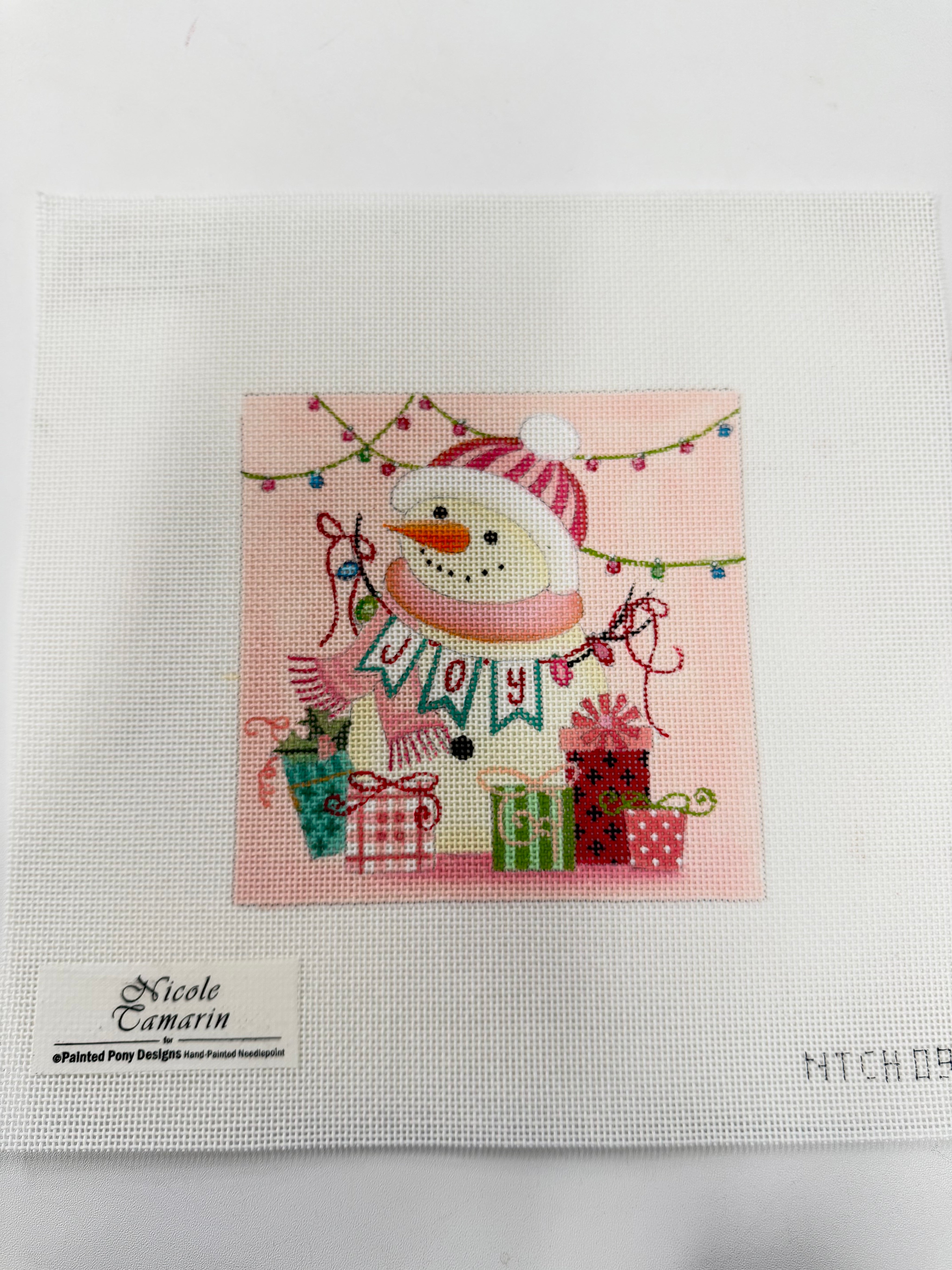 Pink Joy Santa Canvas