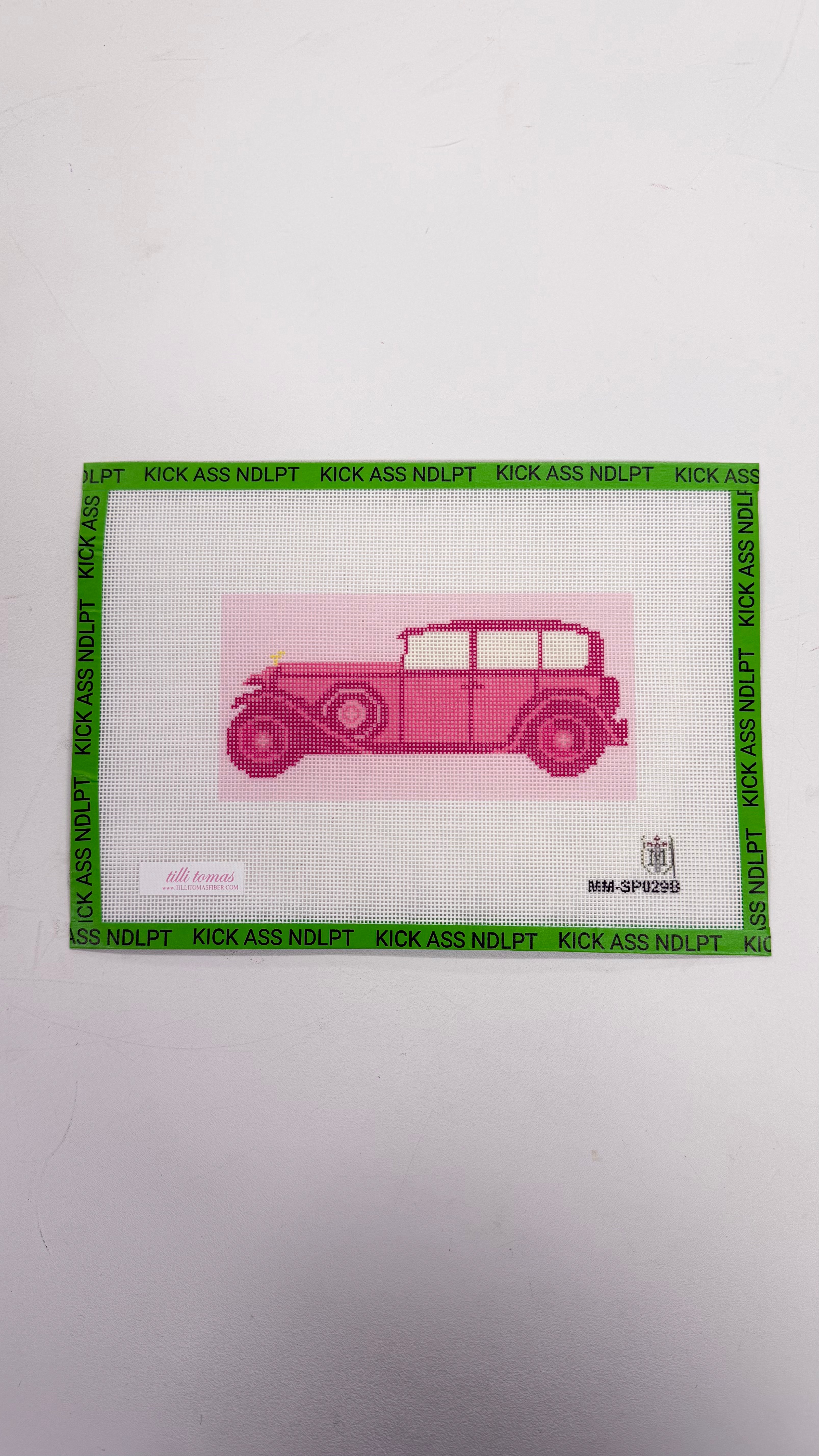 Pink Old Car Canvas