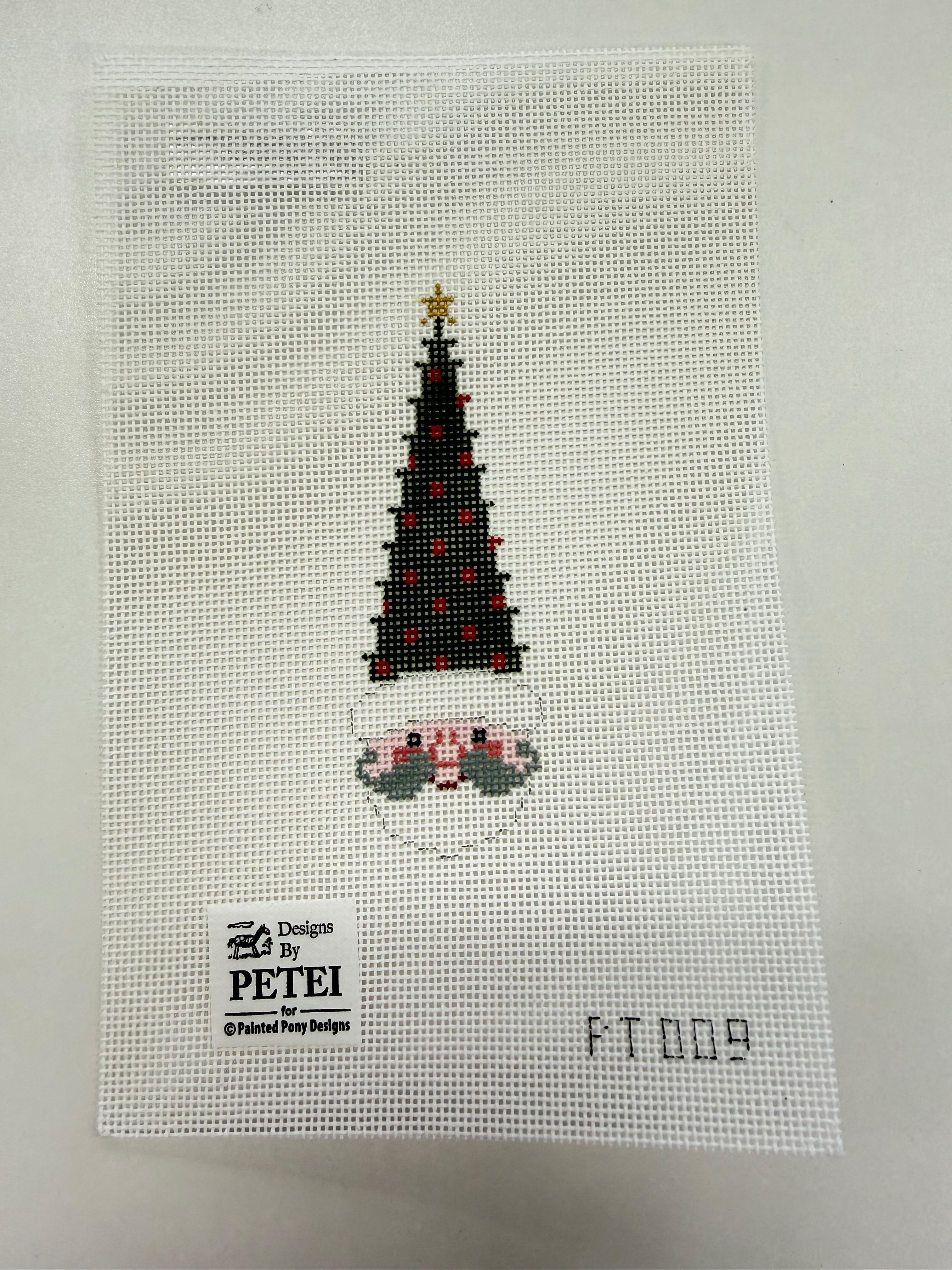 Santa Head with Hat Canvas