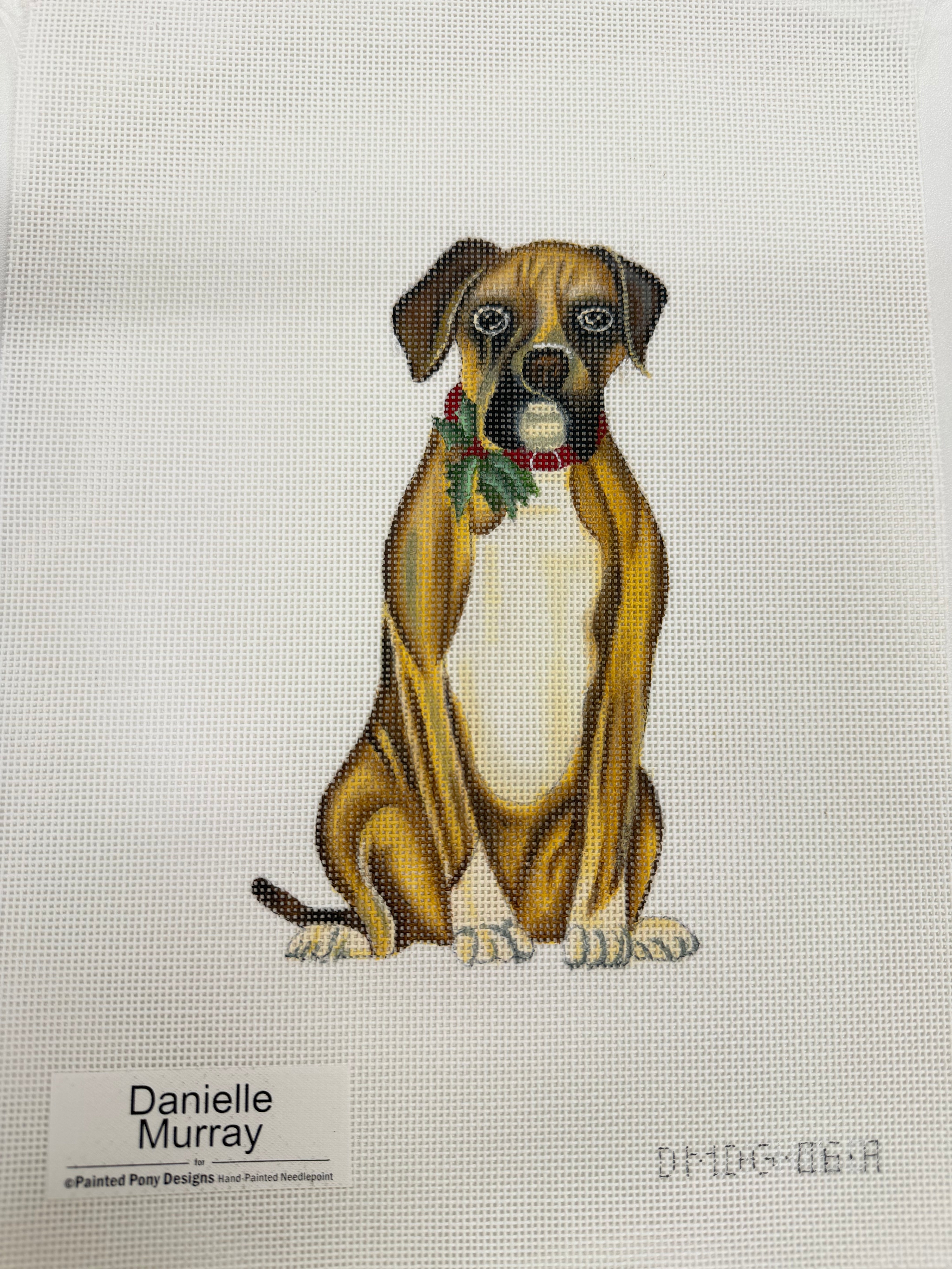 Christmas Boxer Dog Canvas