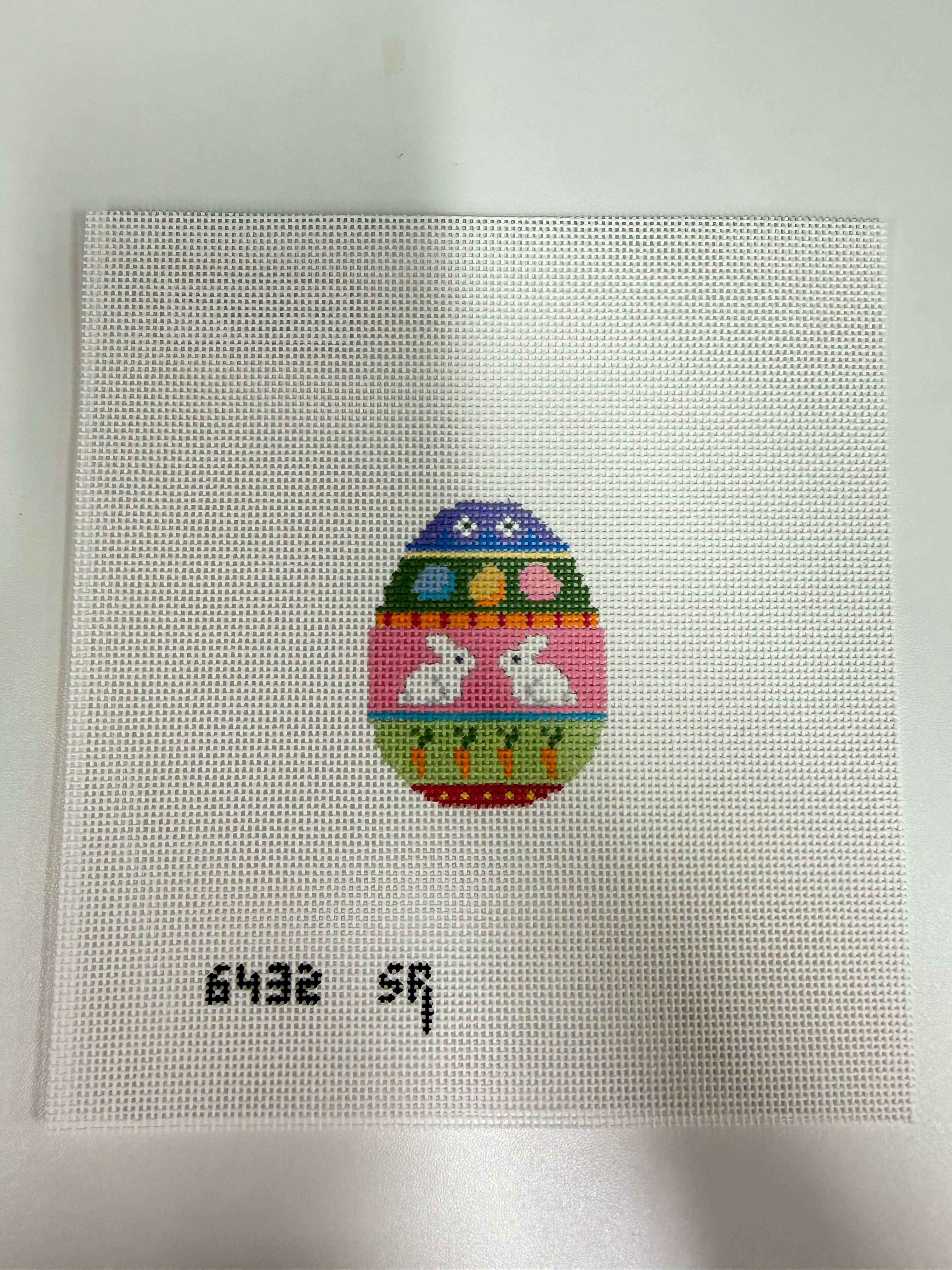 Rabbit Stripe Small Egg Canvas